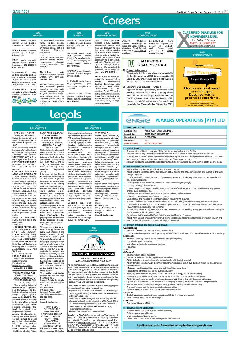 North Coast Courier 29 October 2021 page 21