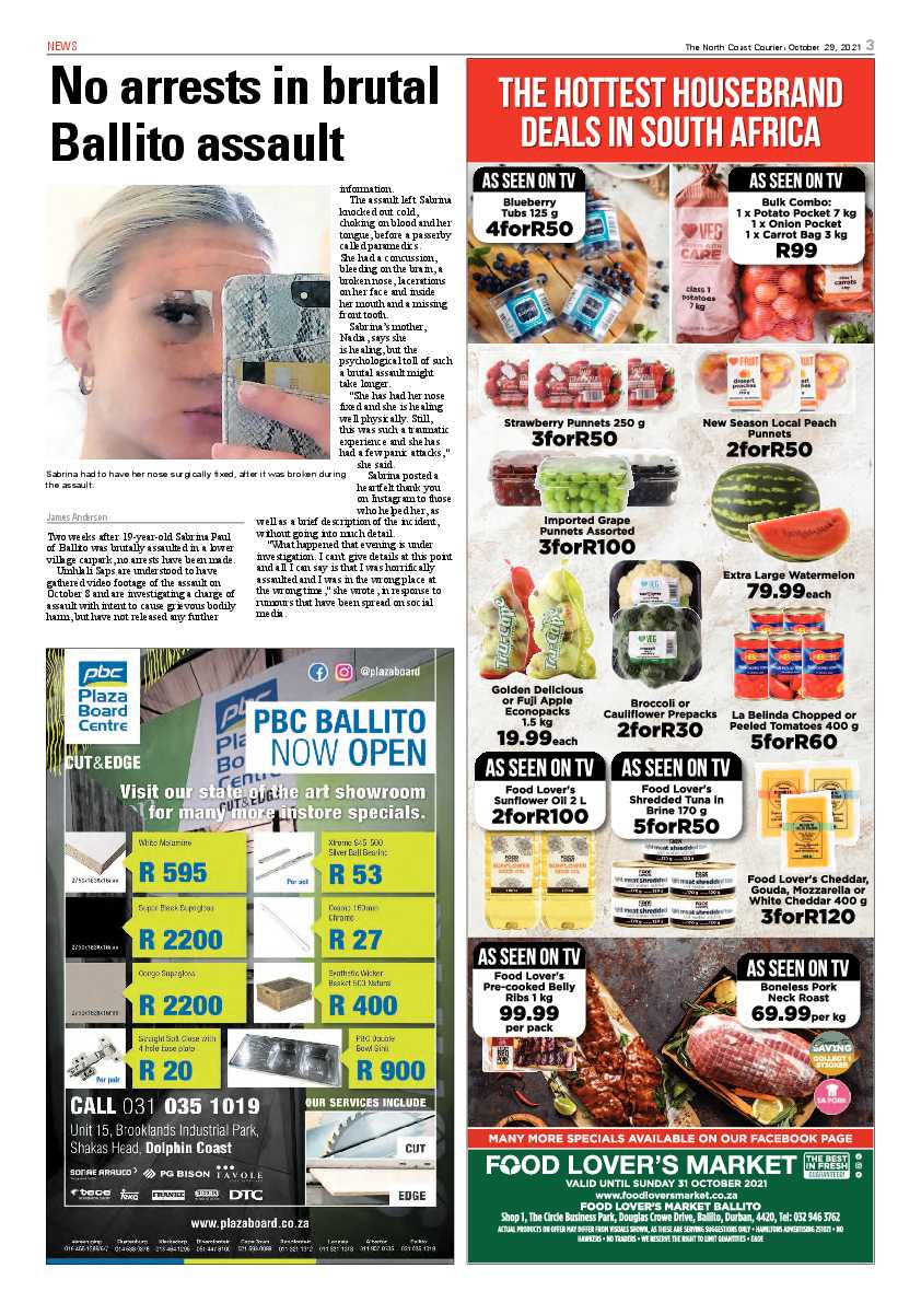 North Coast Courier 29 October 2021 page 3