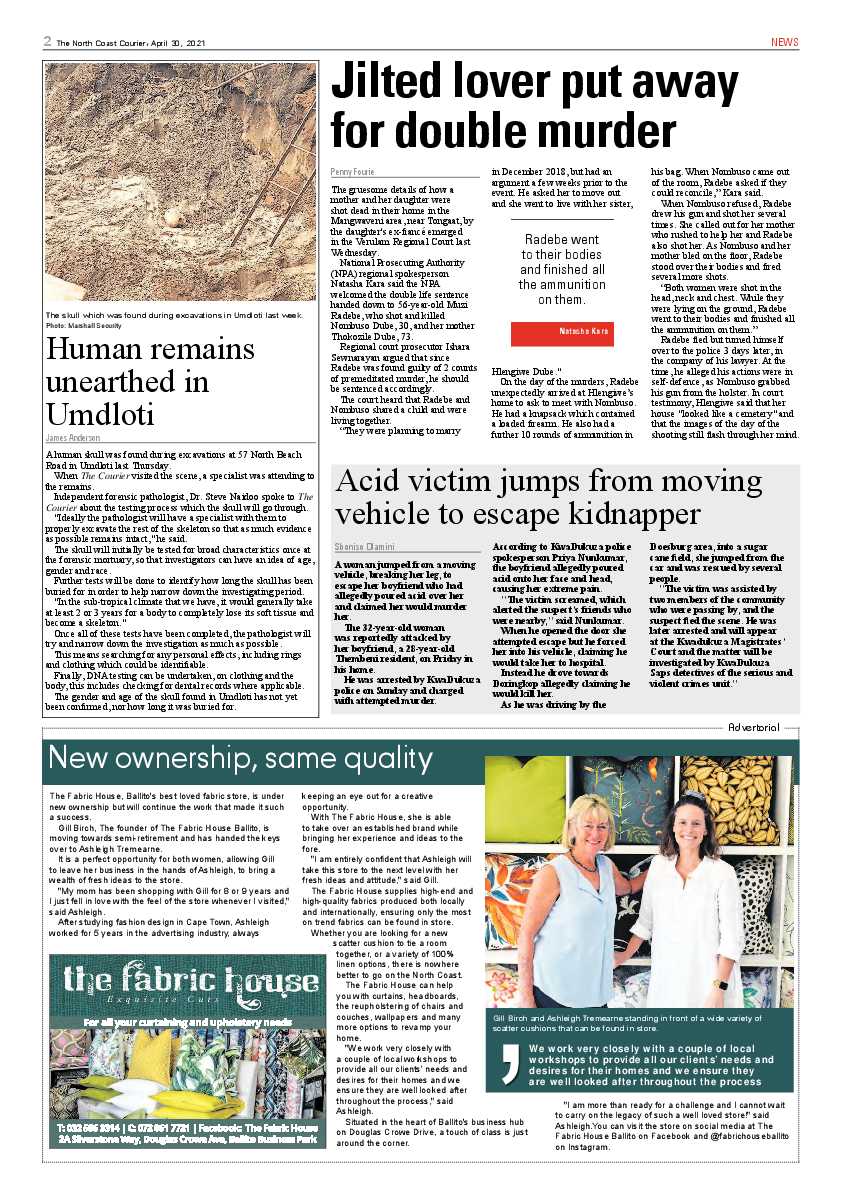 North Coast Courier 30 April 2021 page 2