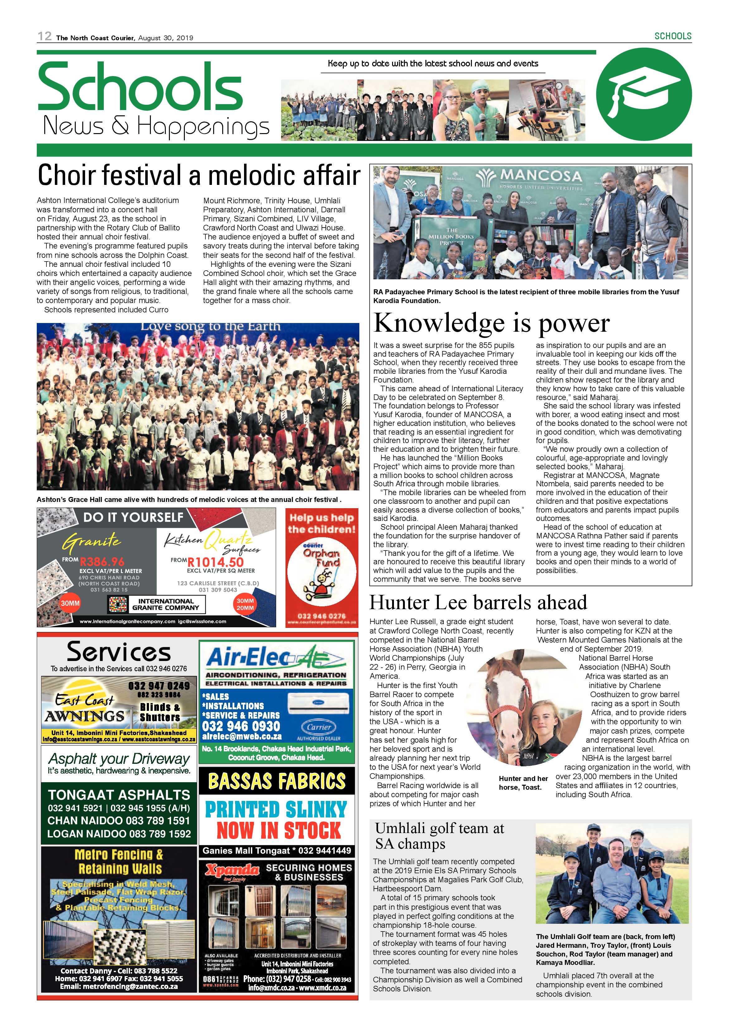 North Coast Courier 30 August 2019 page 12