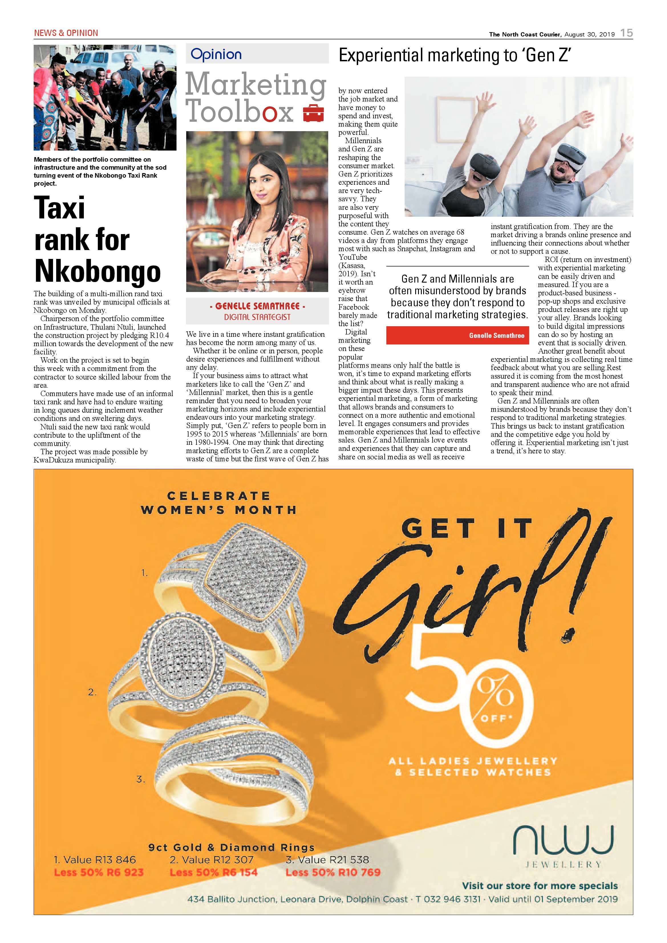 North Coast Courier 30 August 2019 page 15