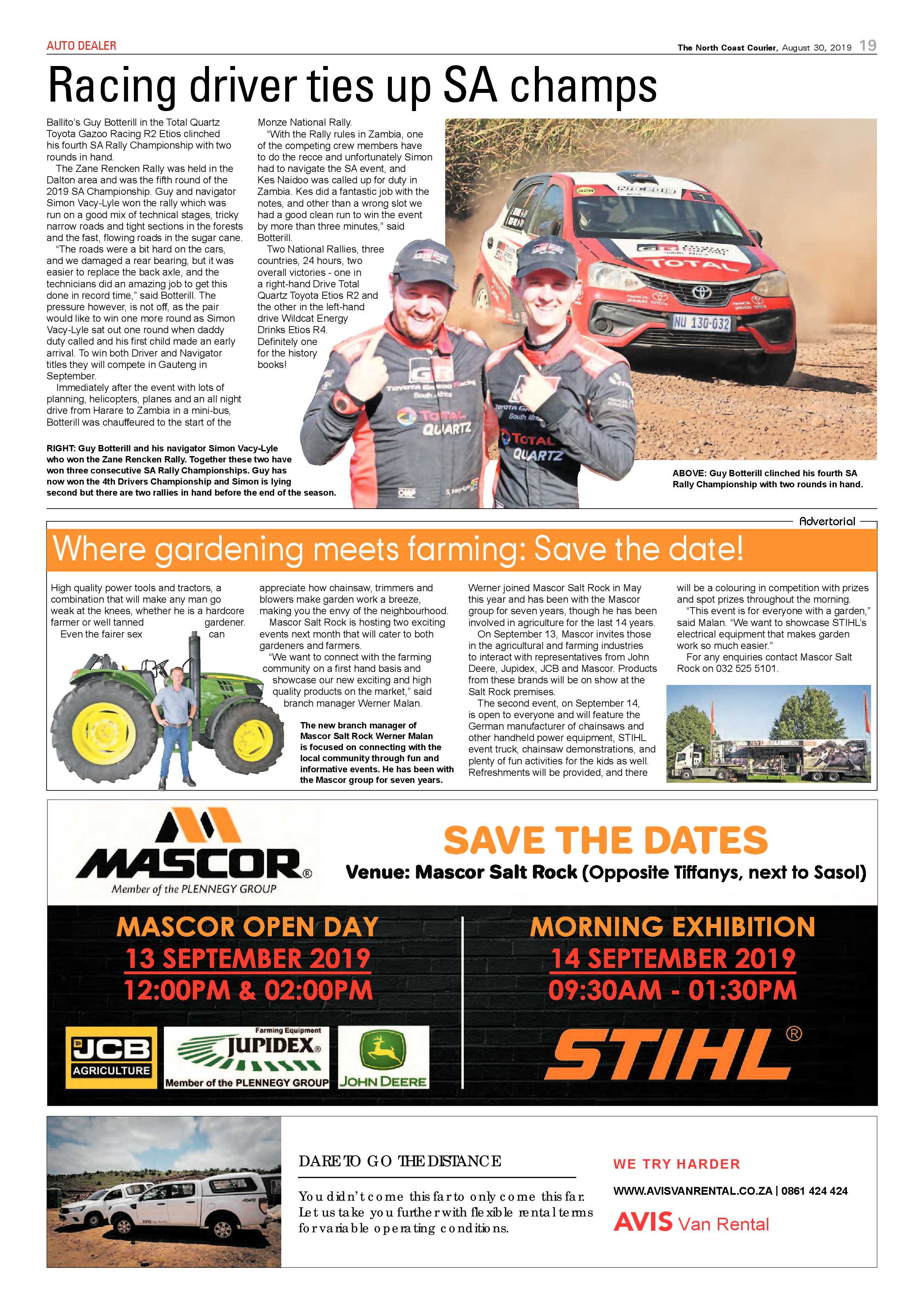 North Coast Courier 30 August 2019 page 19