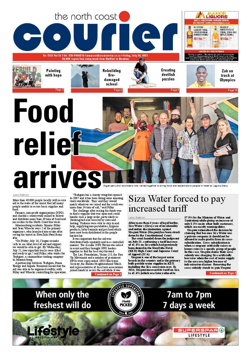 North Coast Courier 30 July 2021 page 1