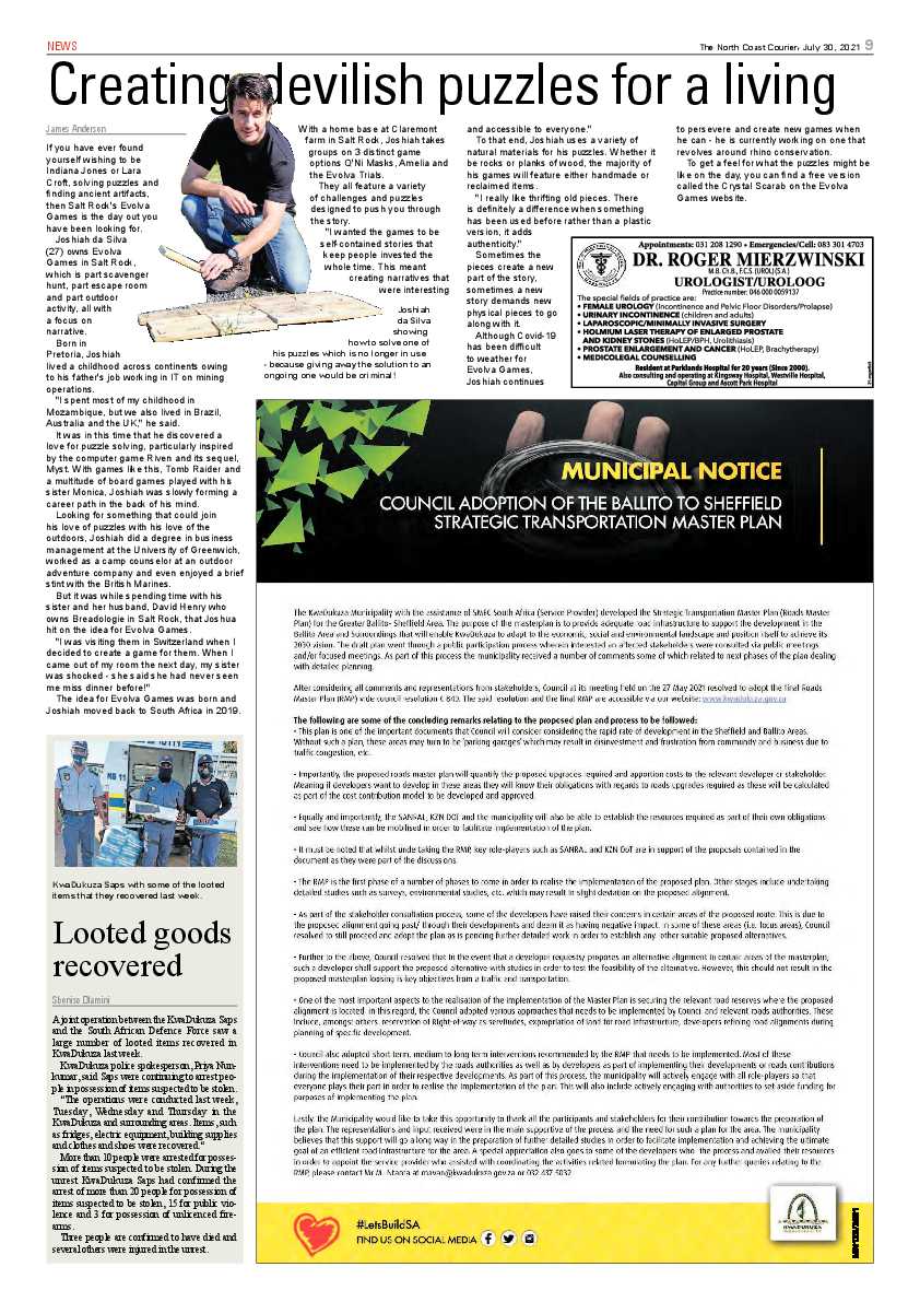 North Coast Courier 30 July 2021 page 9