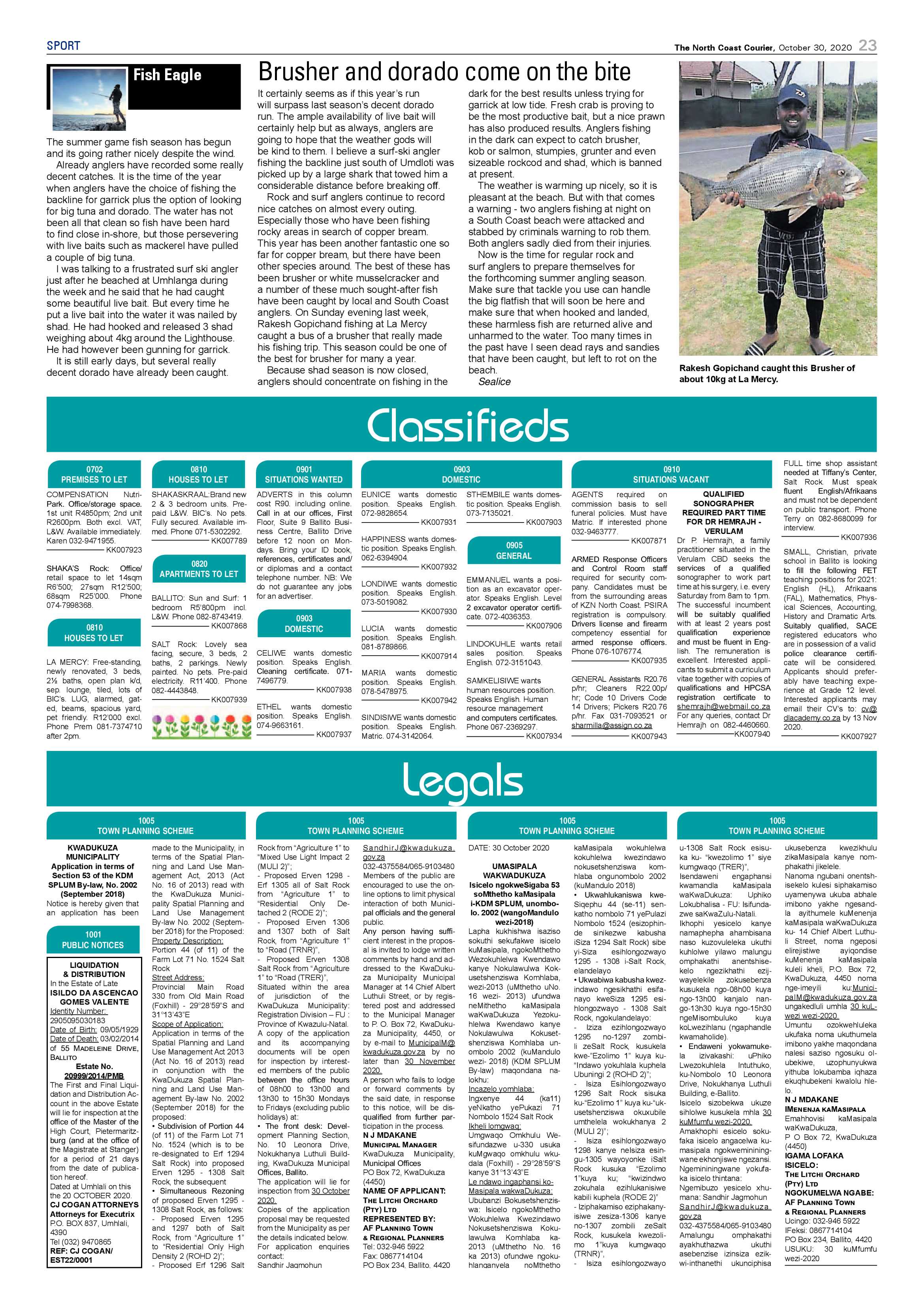 North Coast Courier 30 October 2020 page 23