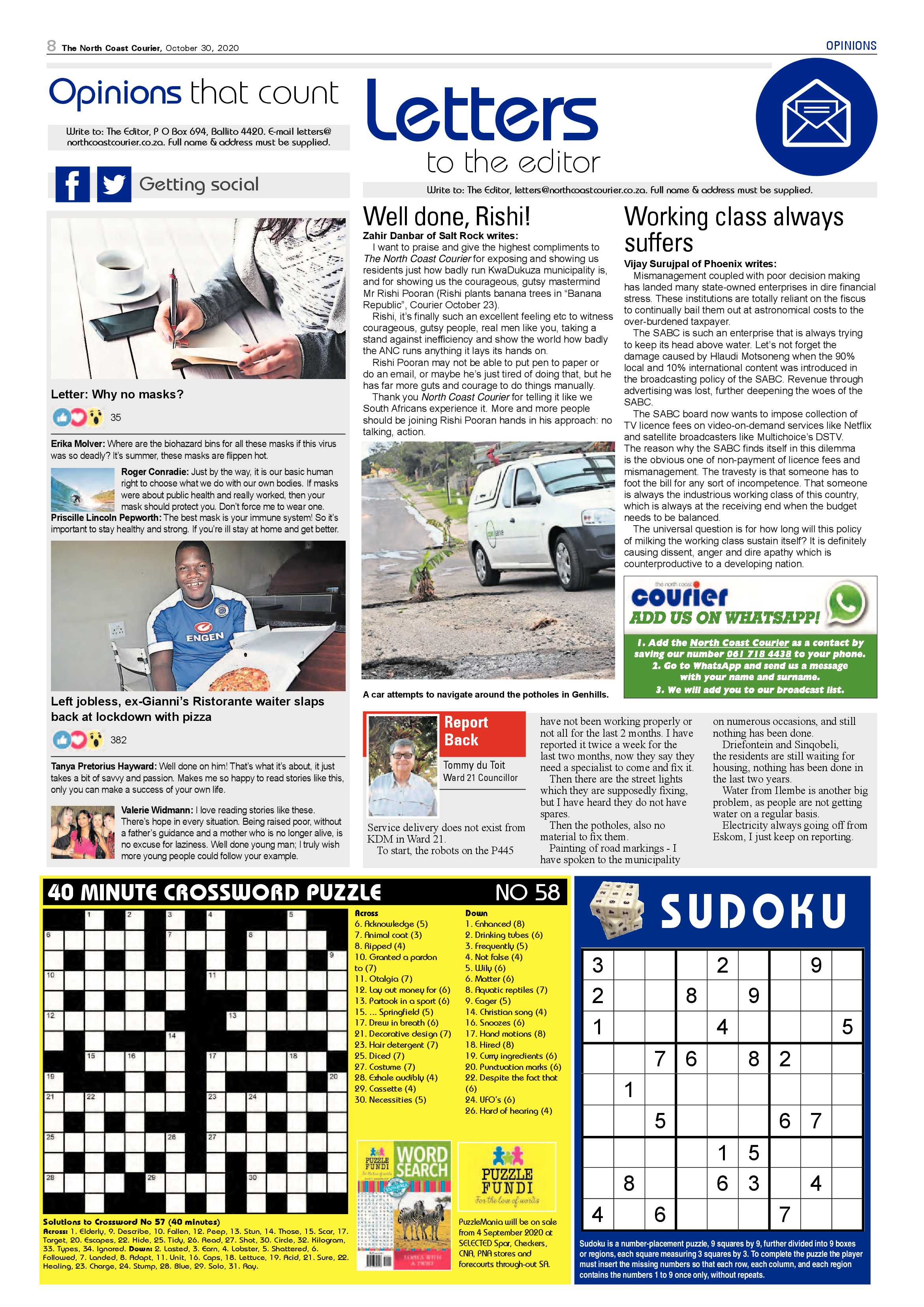 North Coast Courier 30 October 2020 page 8