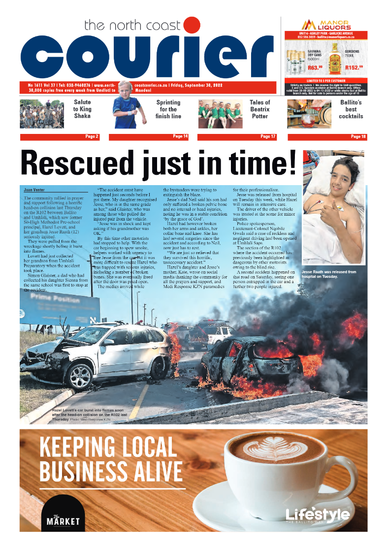 North Coast Courier 30 September 2022 page 1
