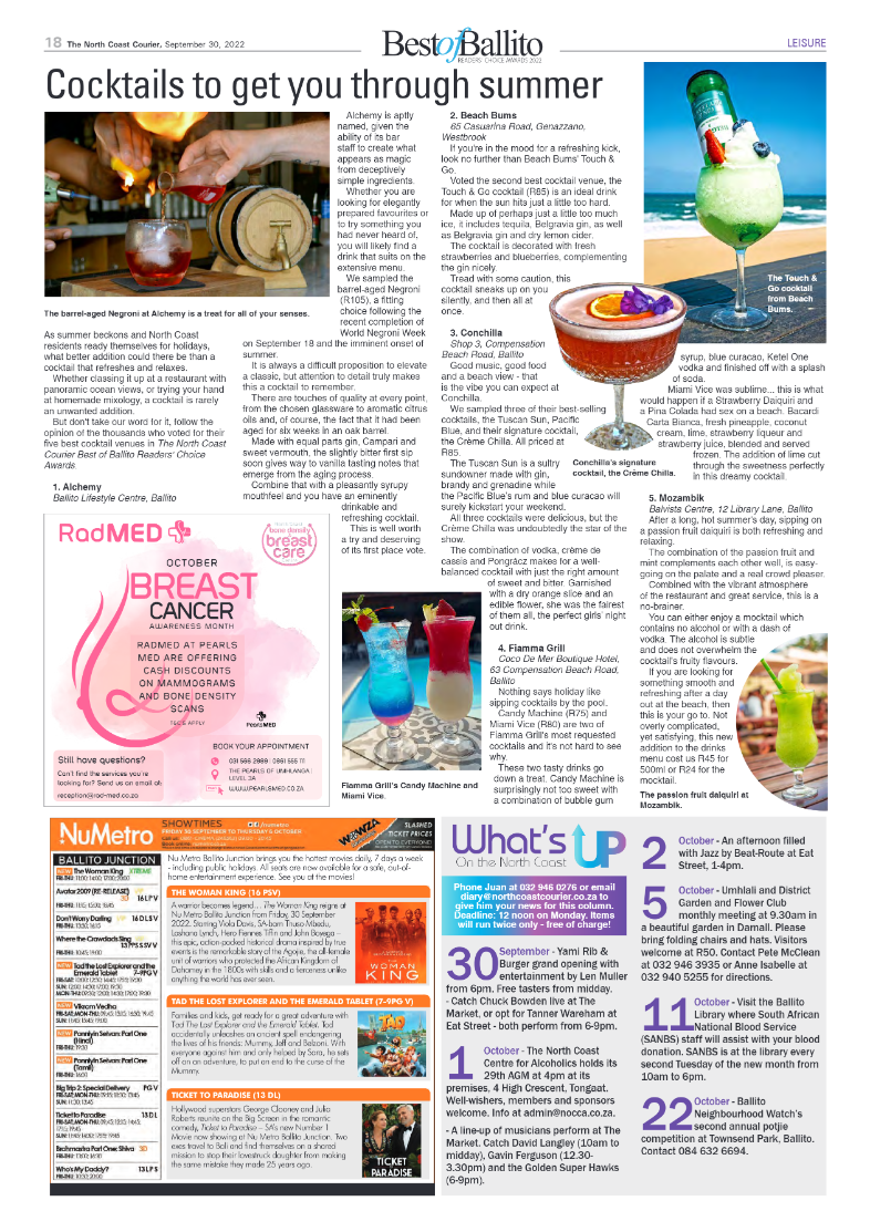 North Coast Courier 30 September 2022 page 18