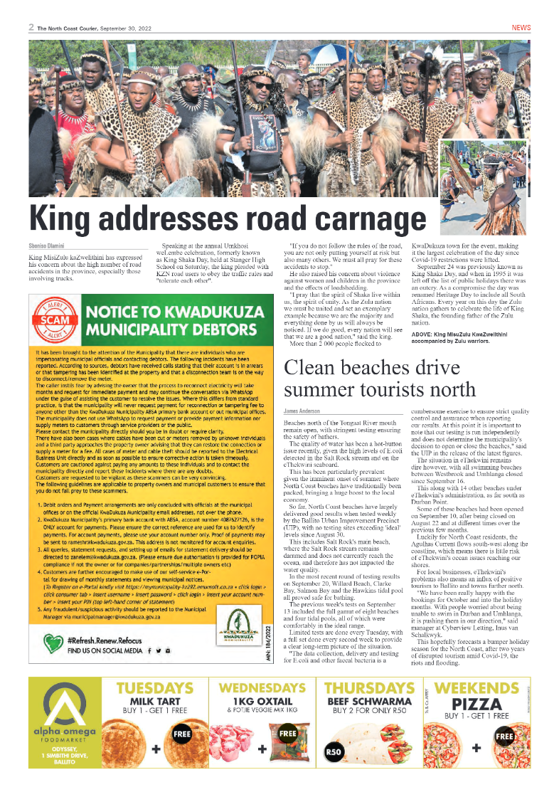 North Coast Courier 30 September 2022 page 2