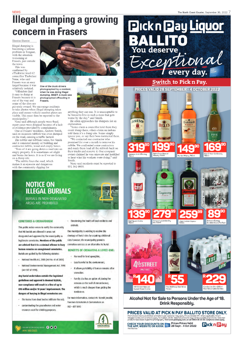 North Coast Courier 30 September 2022 page 7