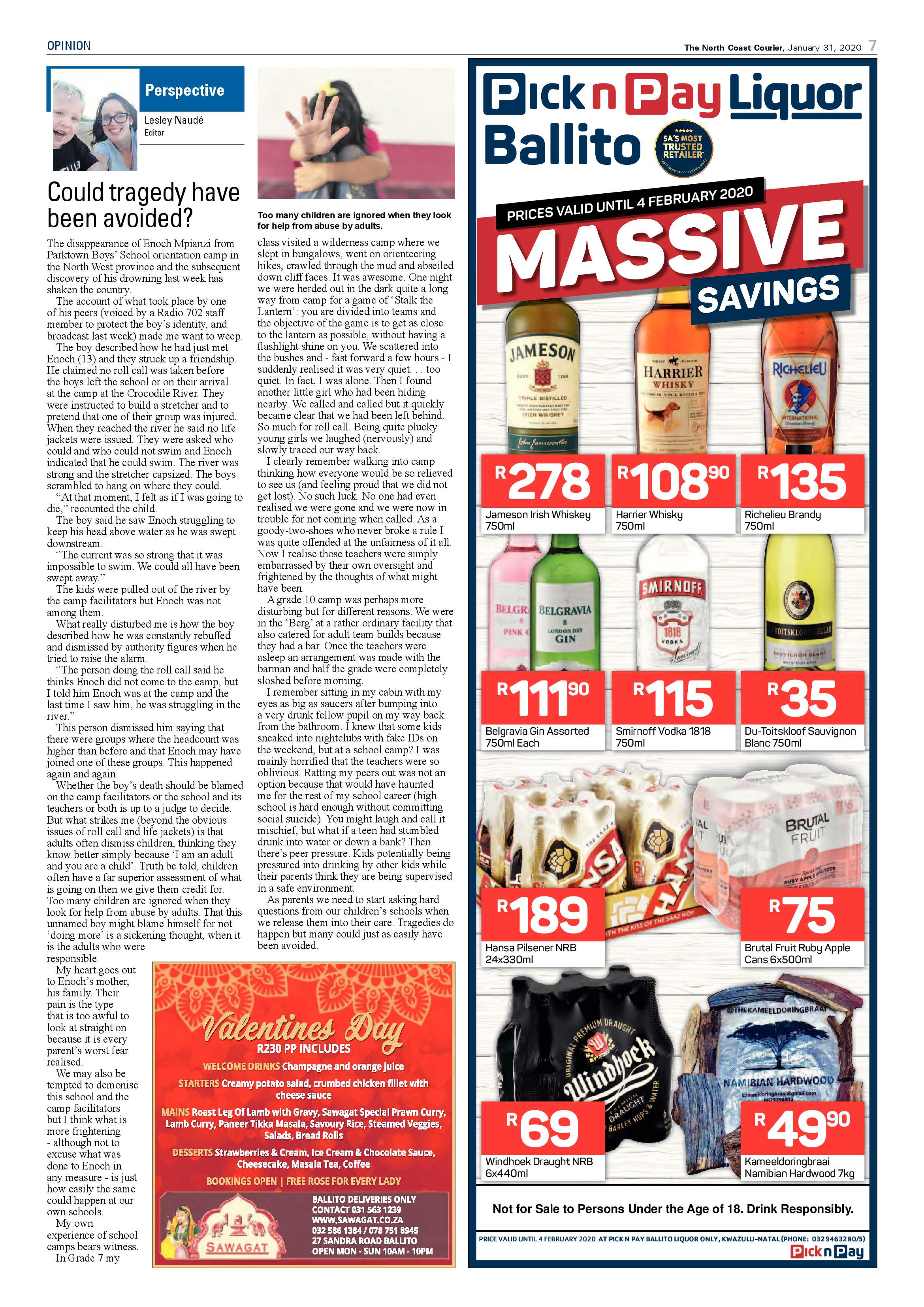 North Coast Courier 31 January 2020 page 7