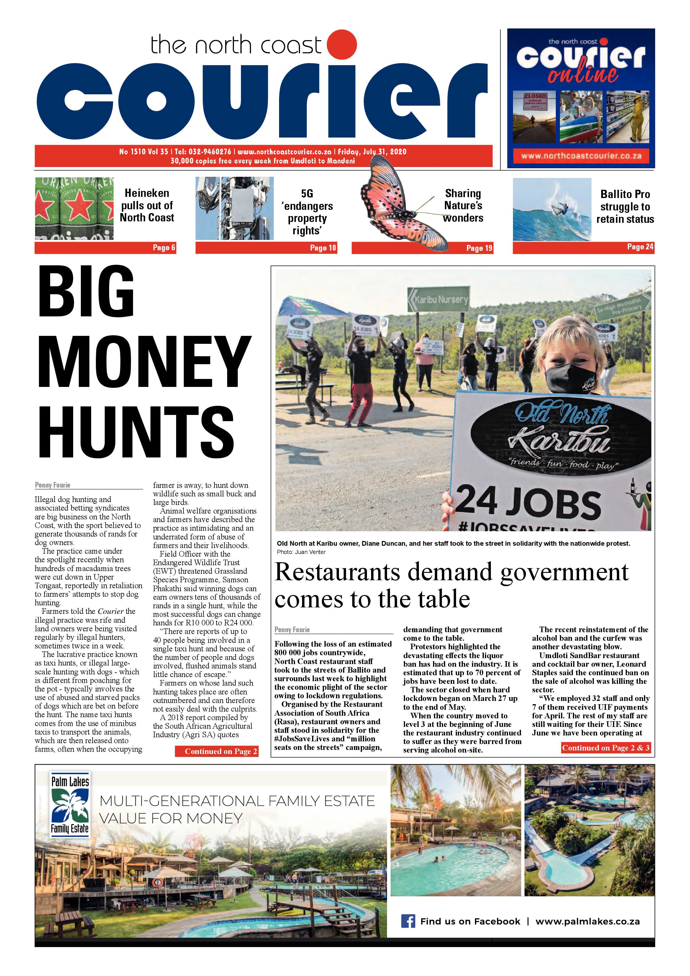 North Coast Courier 31 July 2020 page 1