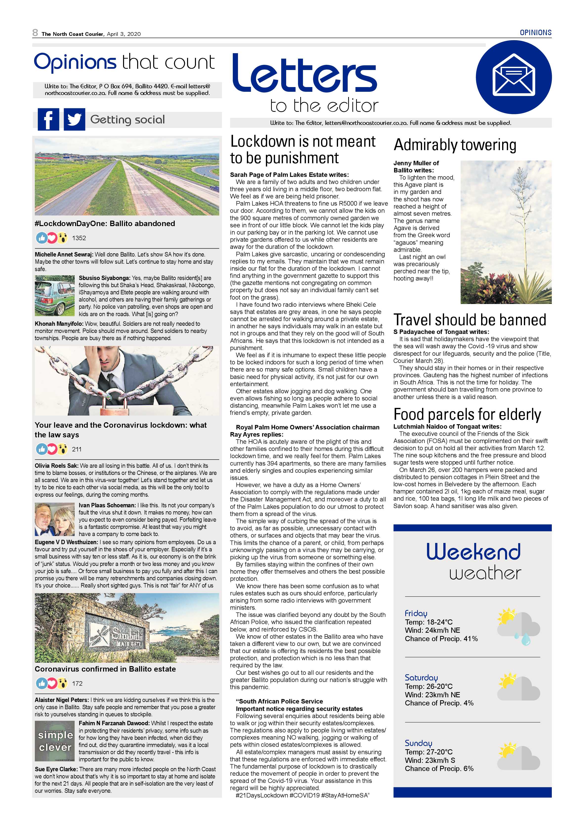 North Coast Courier 3 April 2020 page 8