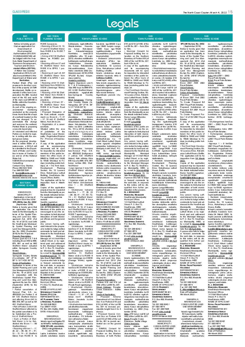 North Coast Courier 4 March 2022 page 15
