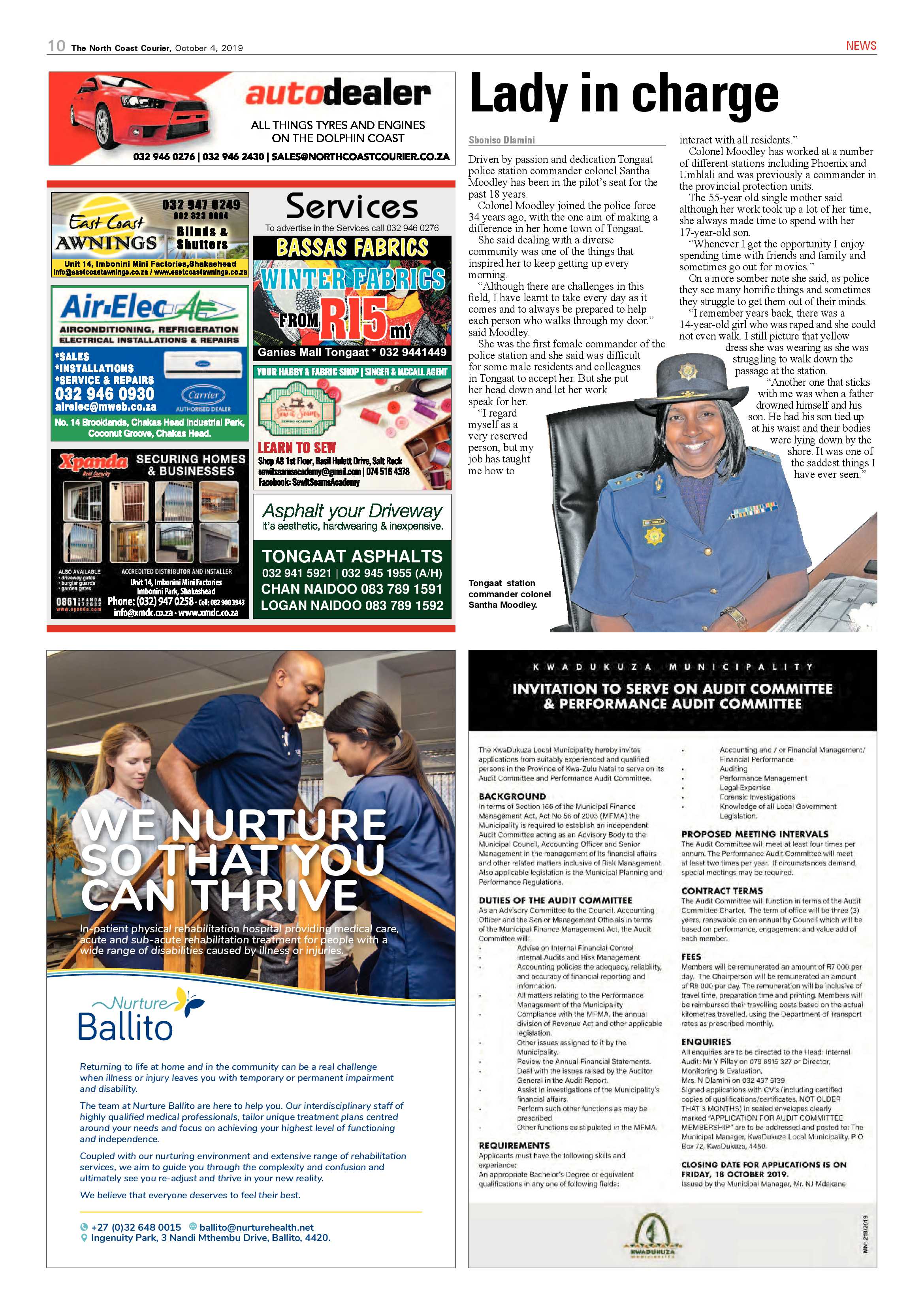 North Coast Courier 4 October 2019 page 10