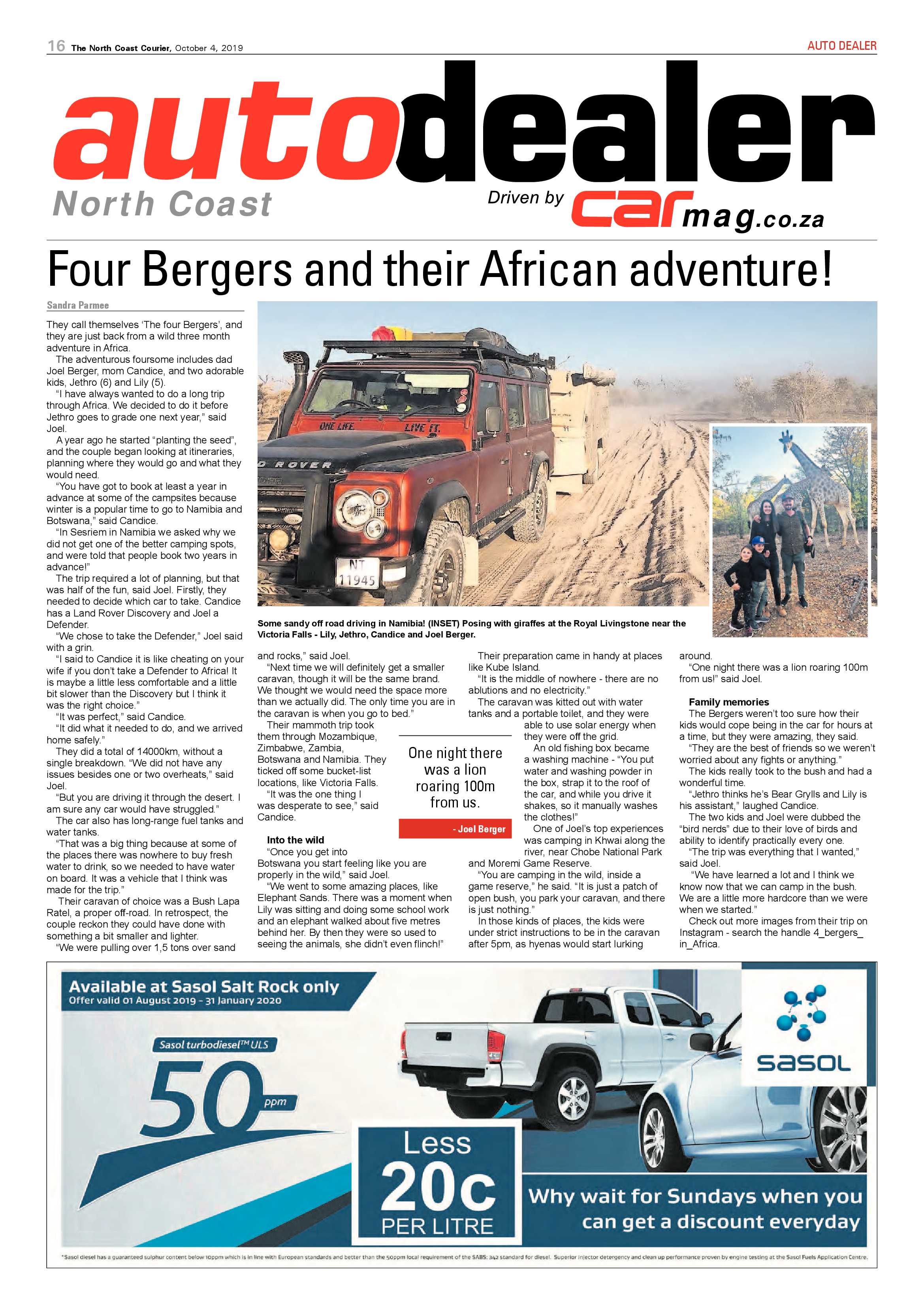 North Coast Courier 4 October 2019 page 16