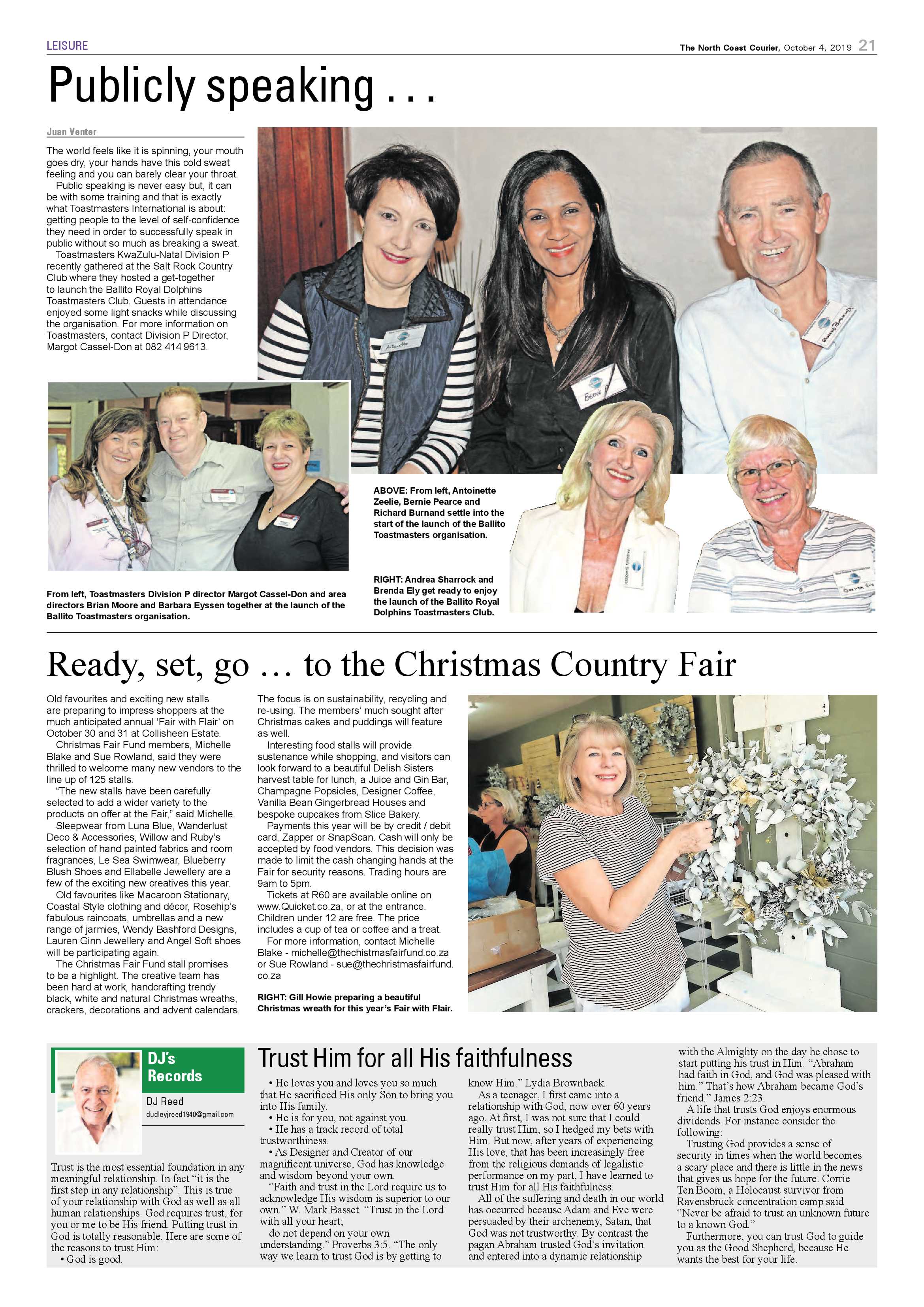 North Coast Courier 4 October 2019 page 21