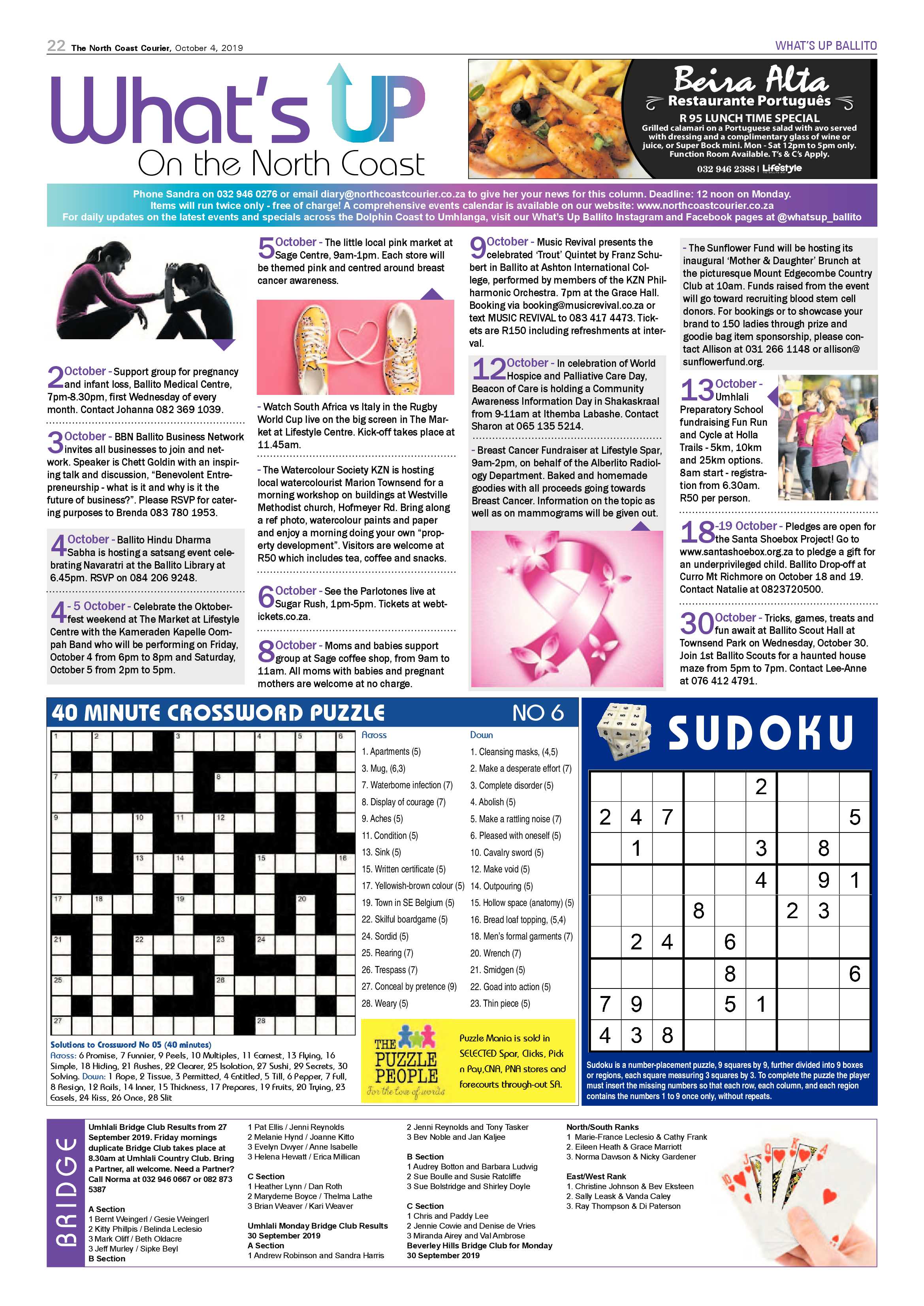 North Coast Courier 4 October 2019 page 22