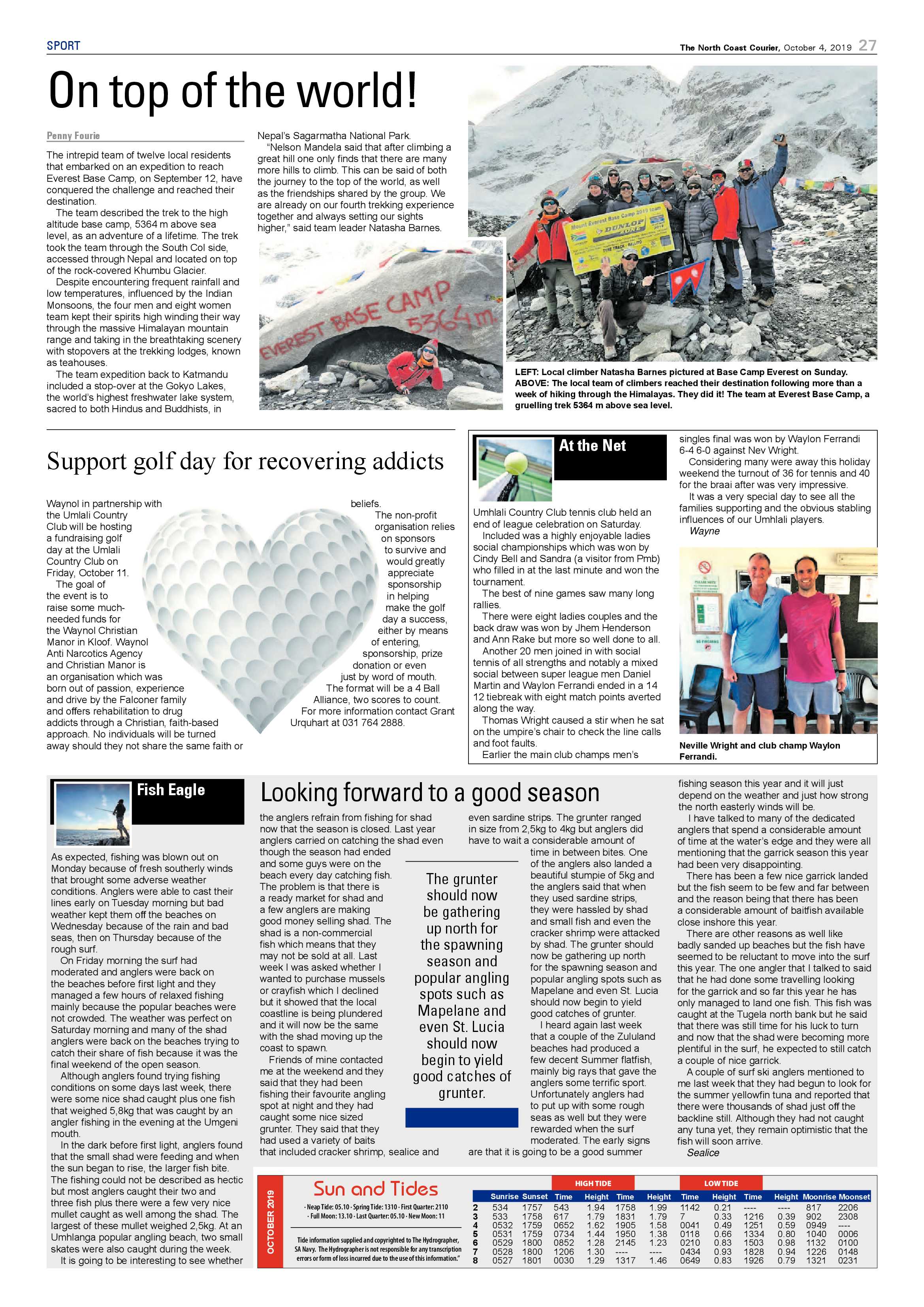 North Coast Courier 4 October 2019 page 27