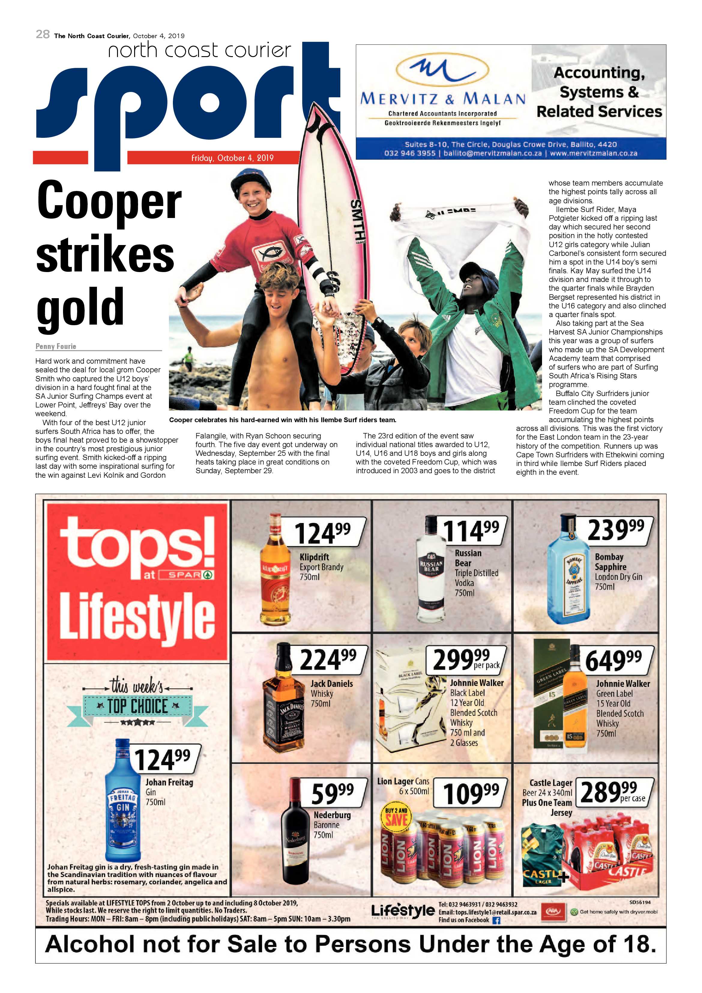 North Coast Courier 4 October 2019 page 28
