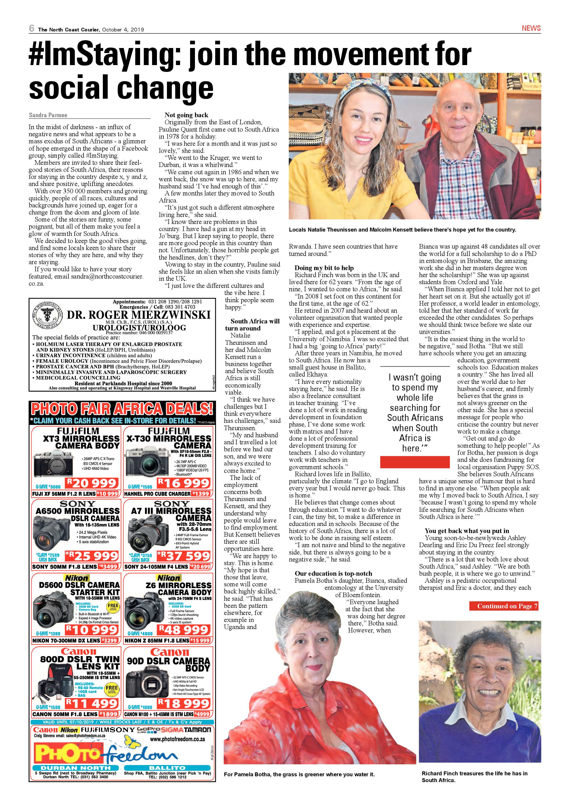 North Coast Courier 4 October 2019 page 6