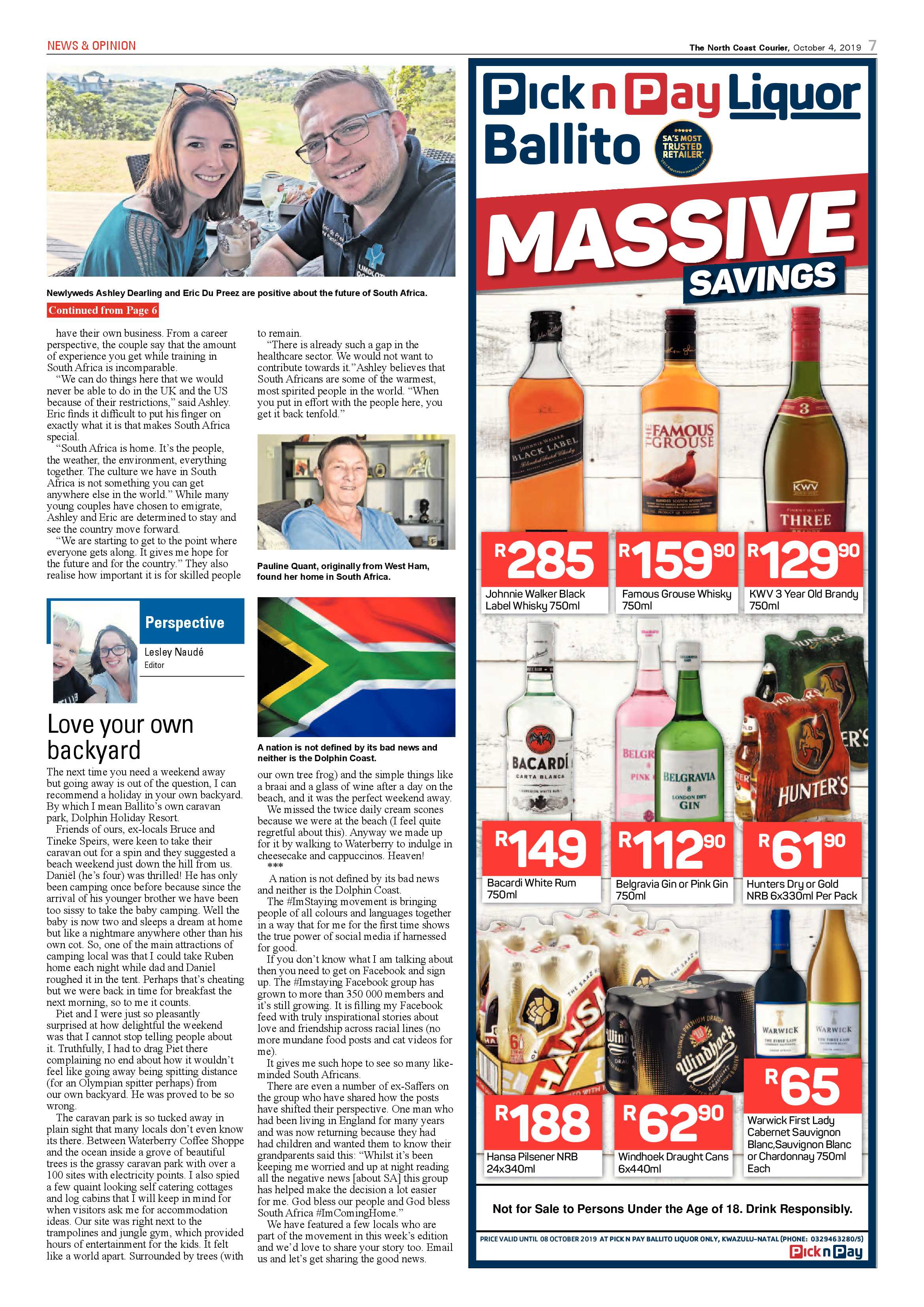 North Coast Courier 4 October 2019 page 7