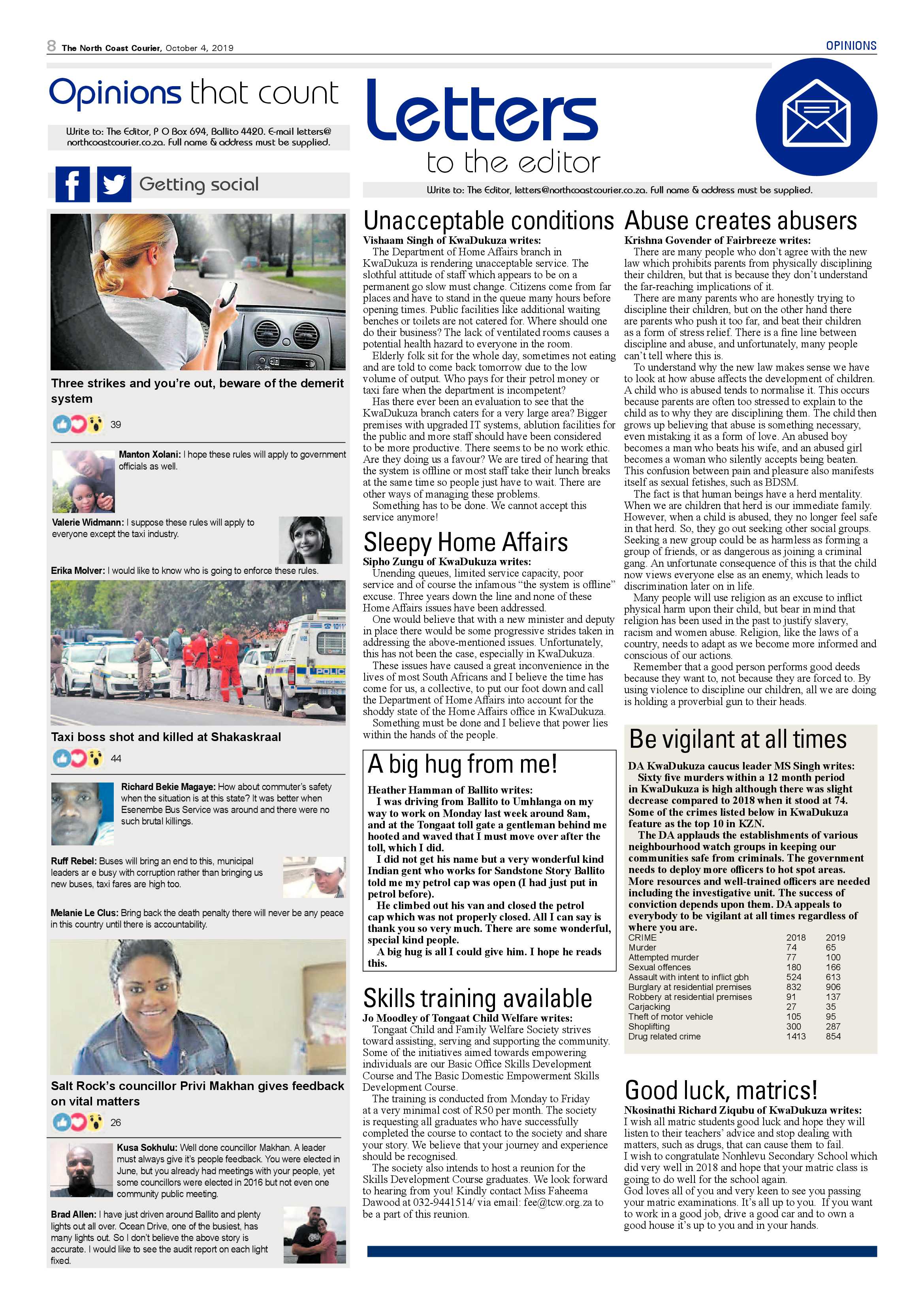 North Coast Courier 4 October 2019 page 8