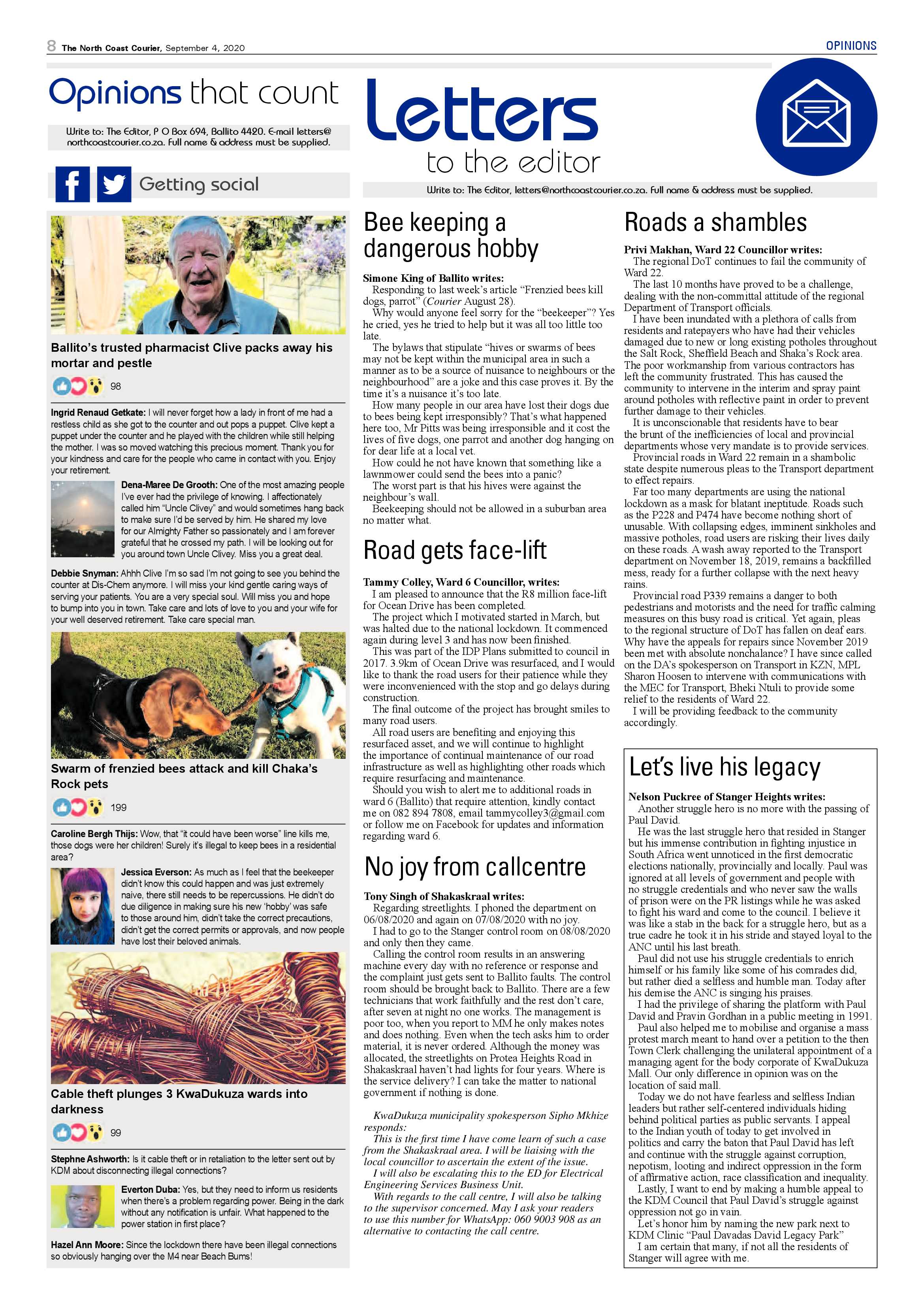 North Coast Courier 4 September 2020 page 8