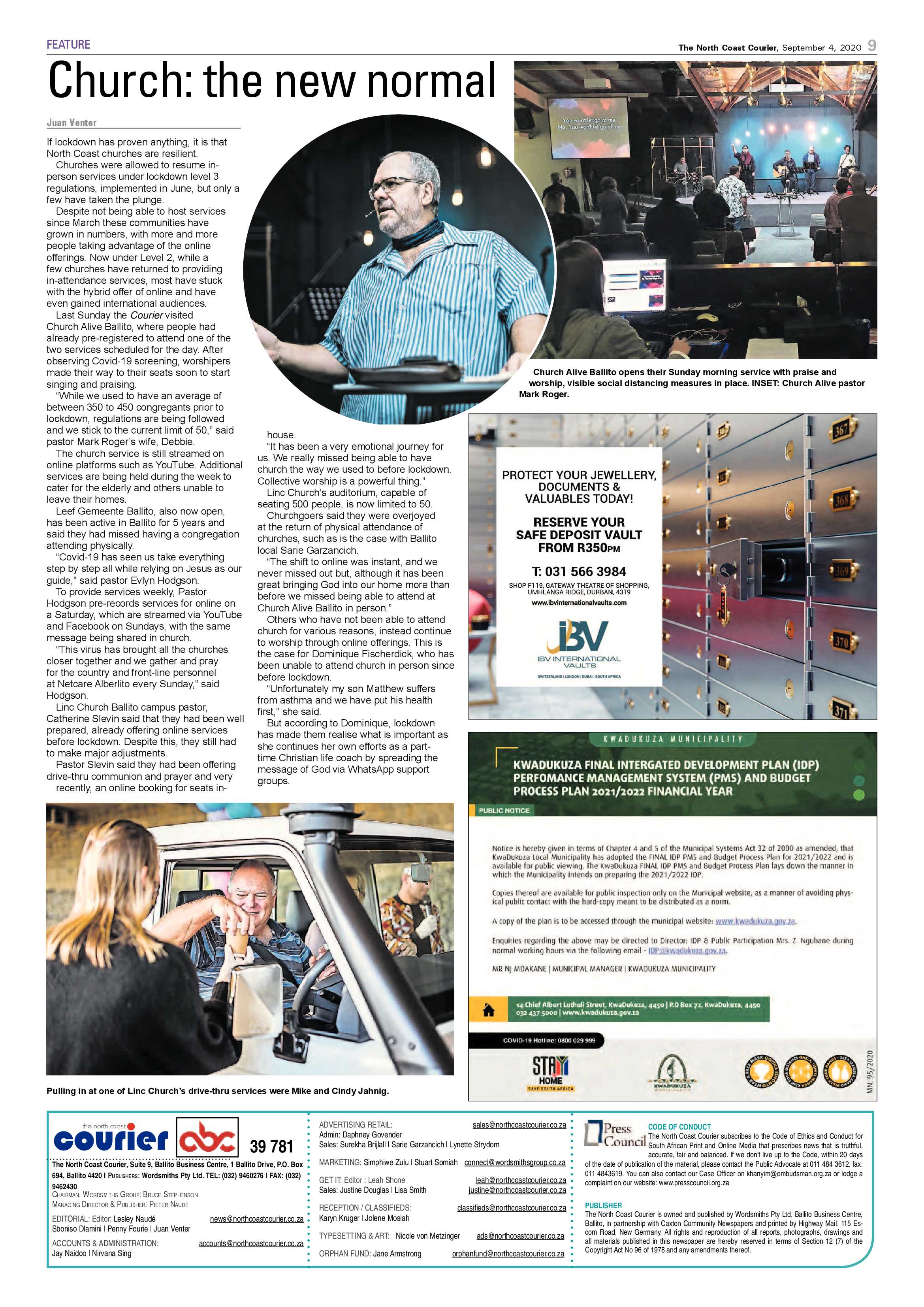 North Coast Courier 4 September 2020 page 9