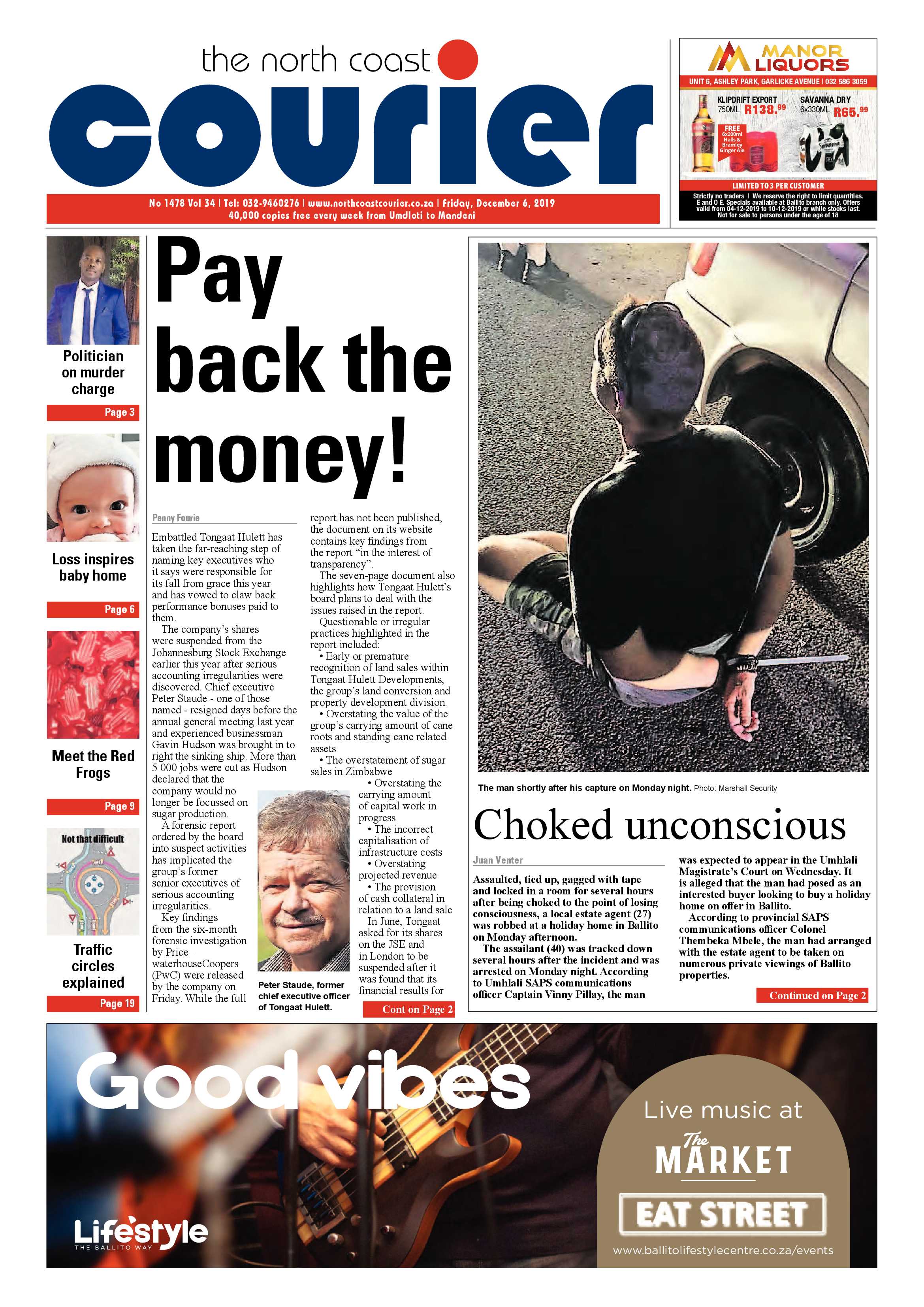 North Coast Courier 6 December 2019 page 1