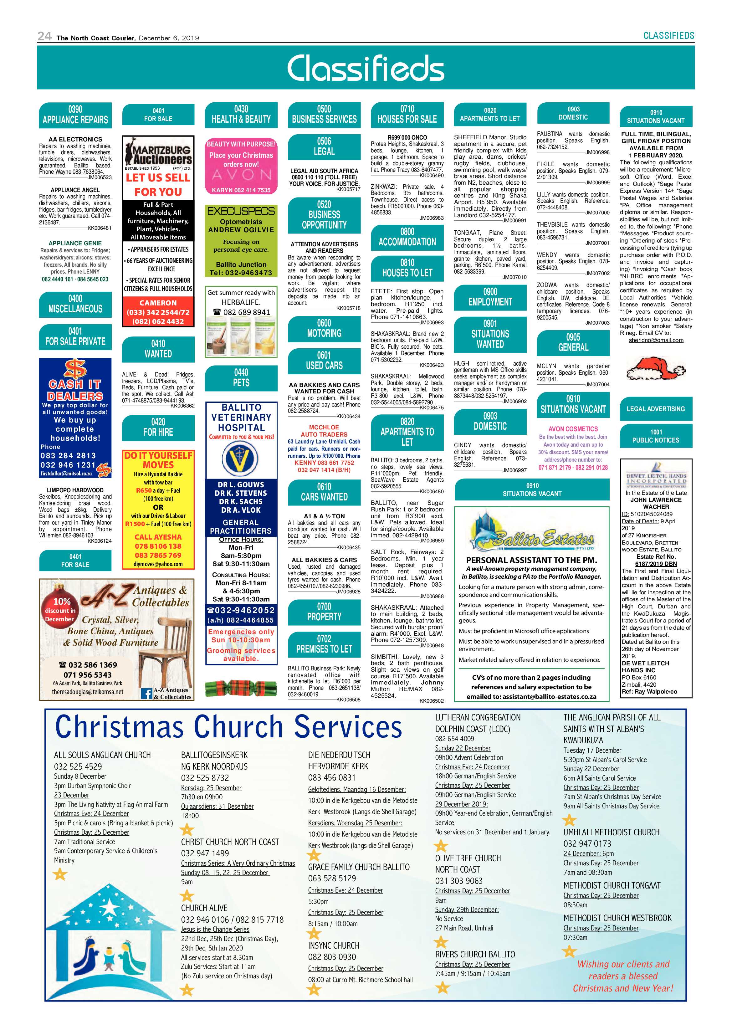North Coast Courier 6 December 2019 page 23