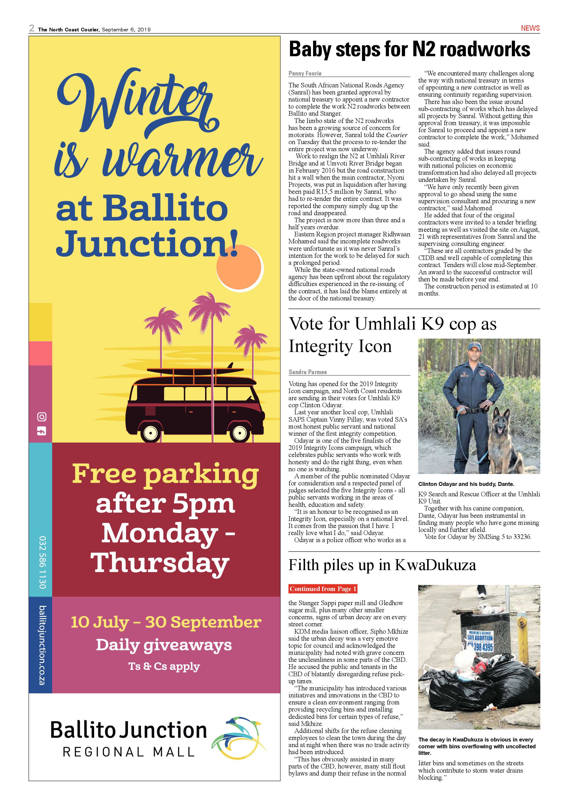 North Coast Courier 6 September 2019 page 2