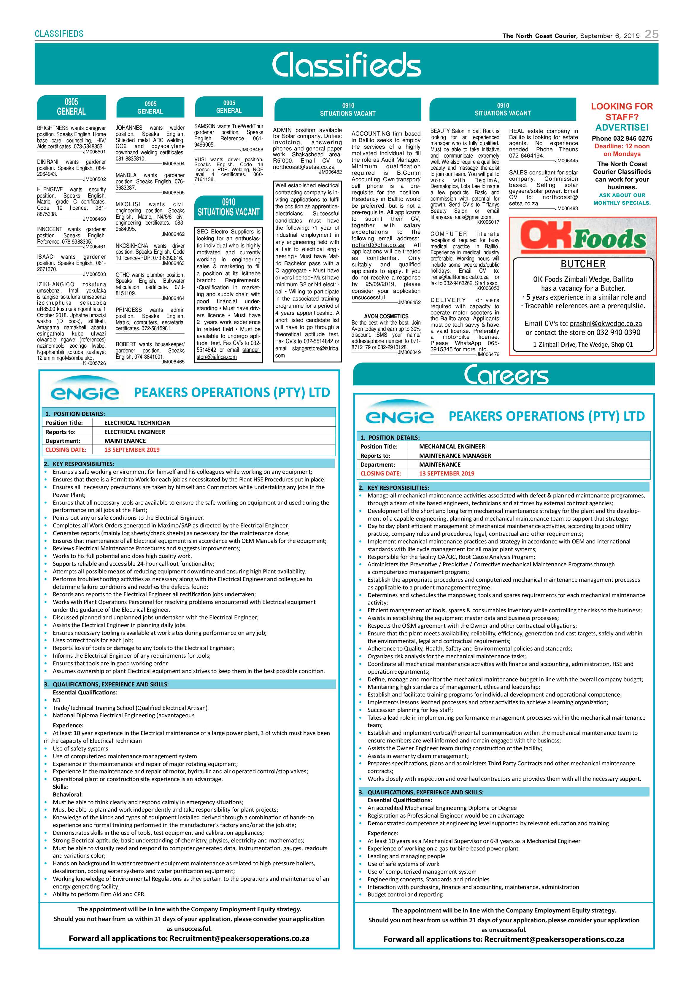 North Coast Courier 6 September 2019 page 25
