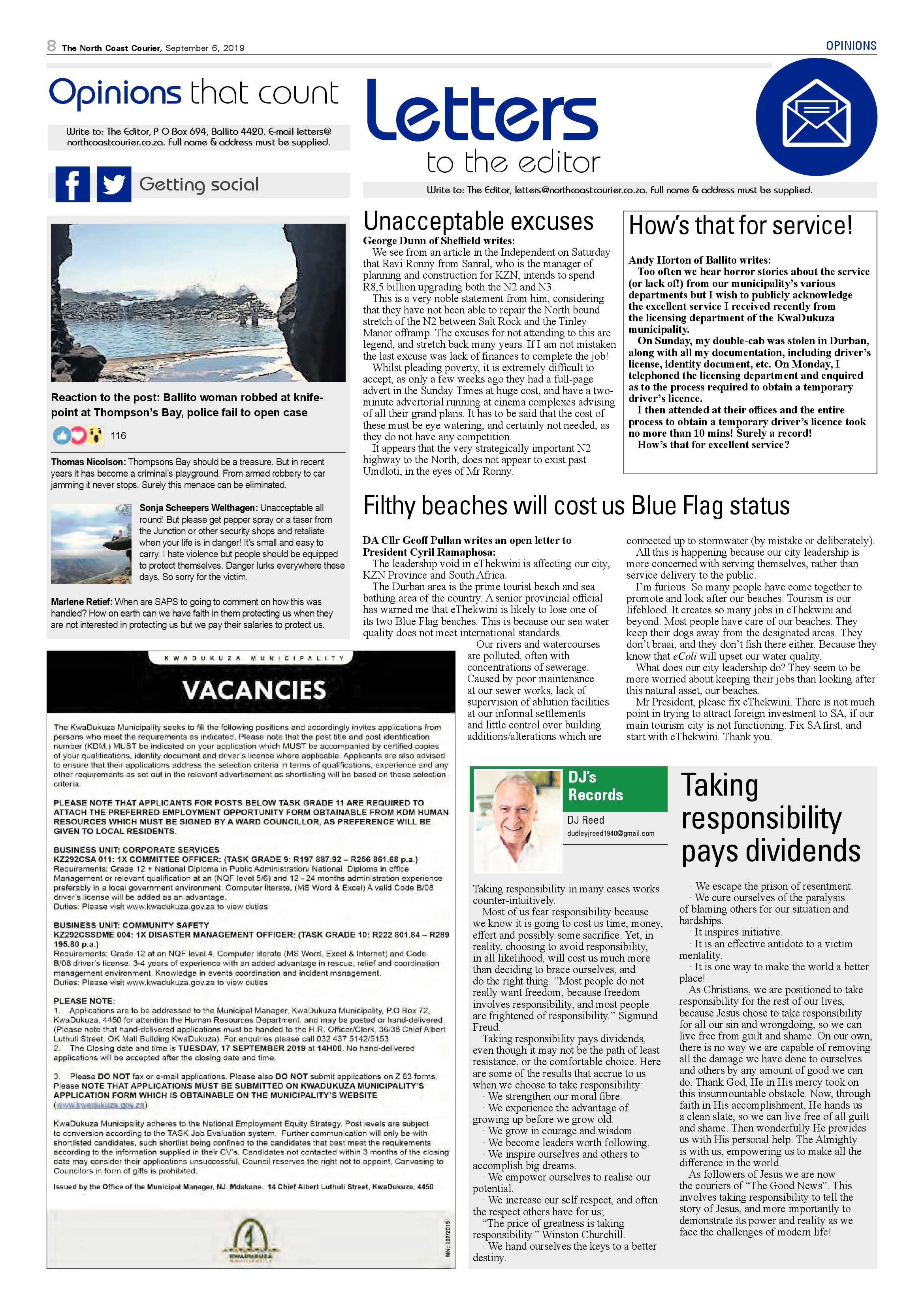 North Coast Courier 6 September 2019 page 8