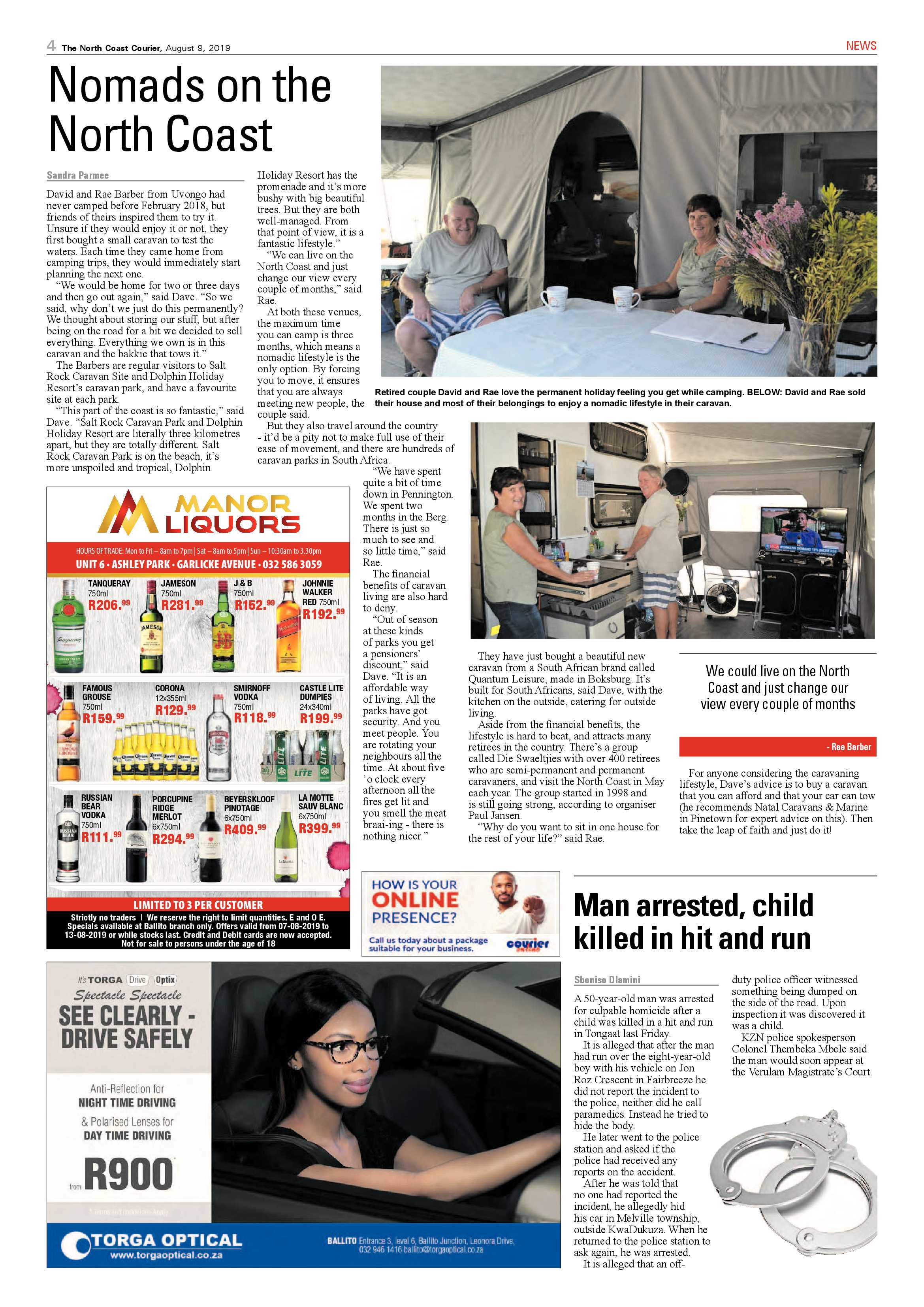North  Coast Courier 9 August page 4