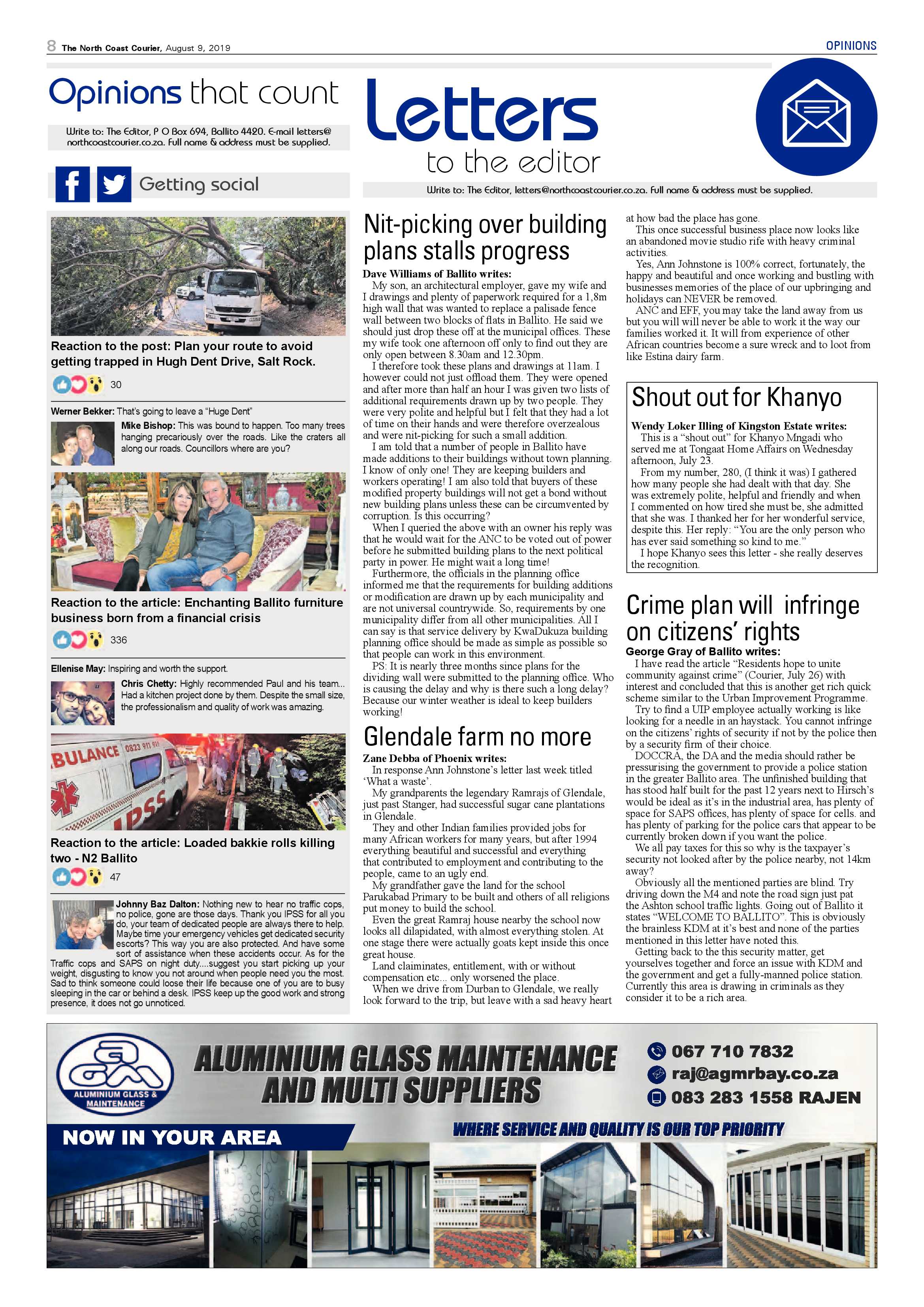 North  Coast Courier 9 August page 8