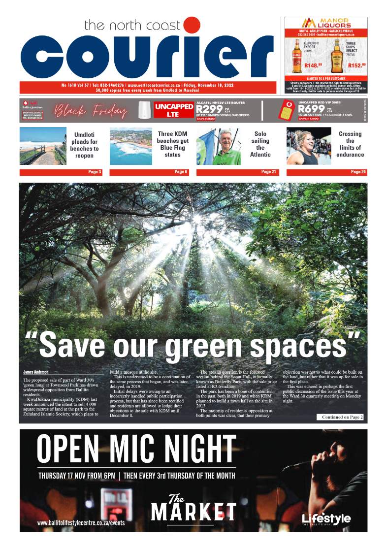 North Coast Courier Nov18 page 1