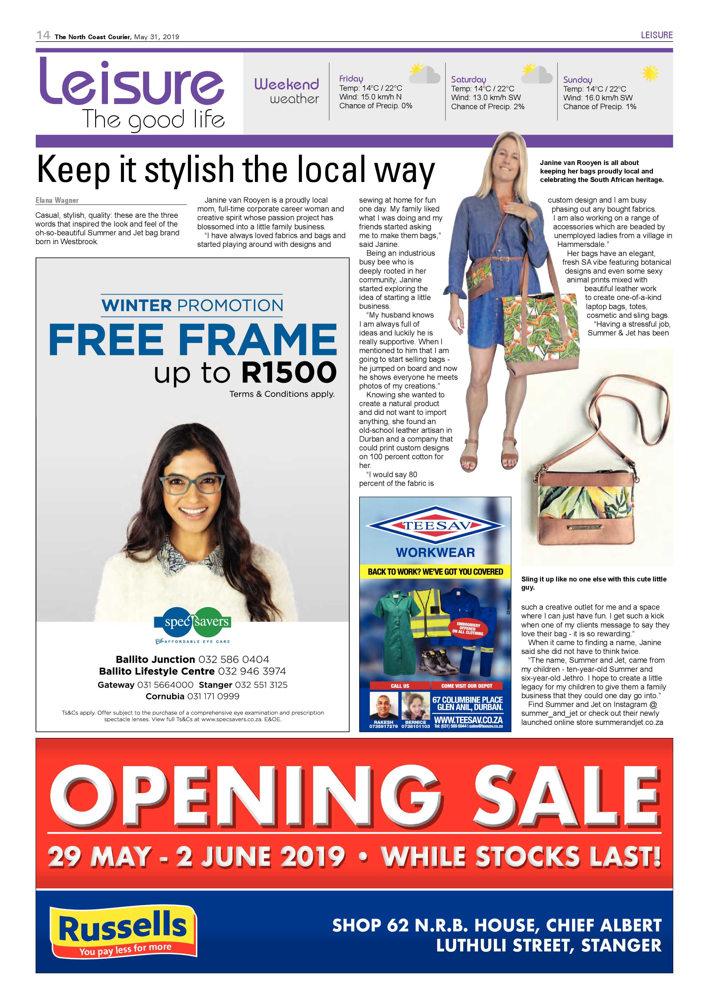 The North Coast Courier 31 May 2019 page 14