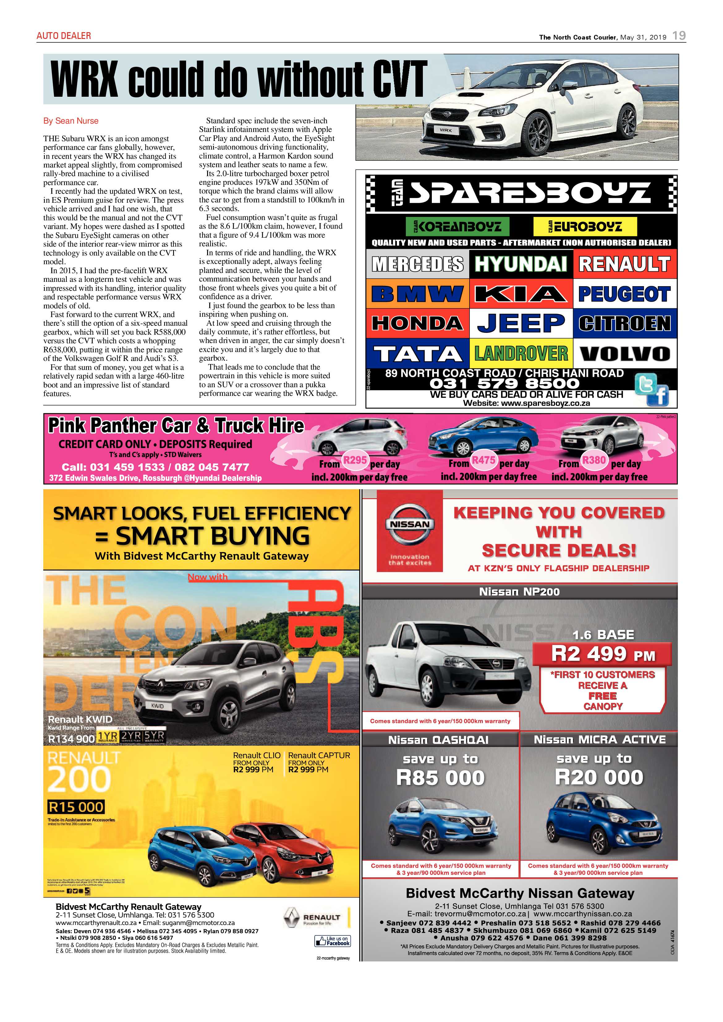 The North Coast Courier 31 May 2019 page 19