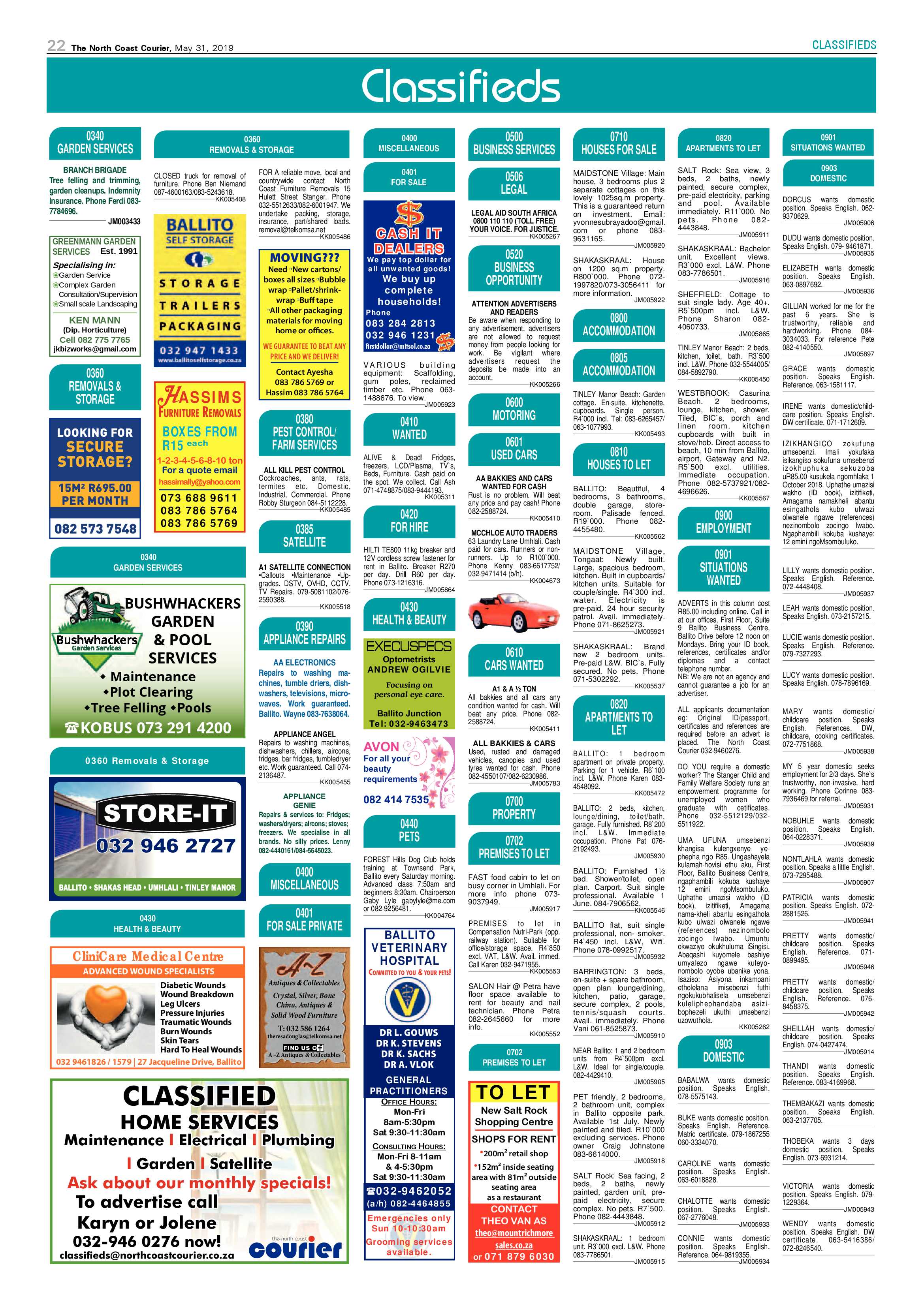 The North Coast Courier 31 May 2019 page 22