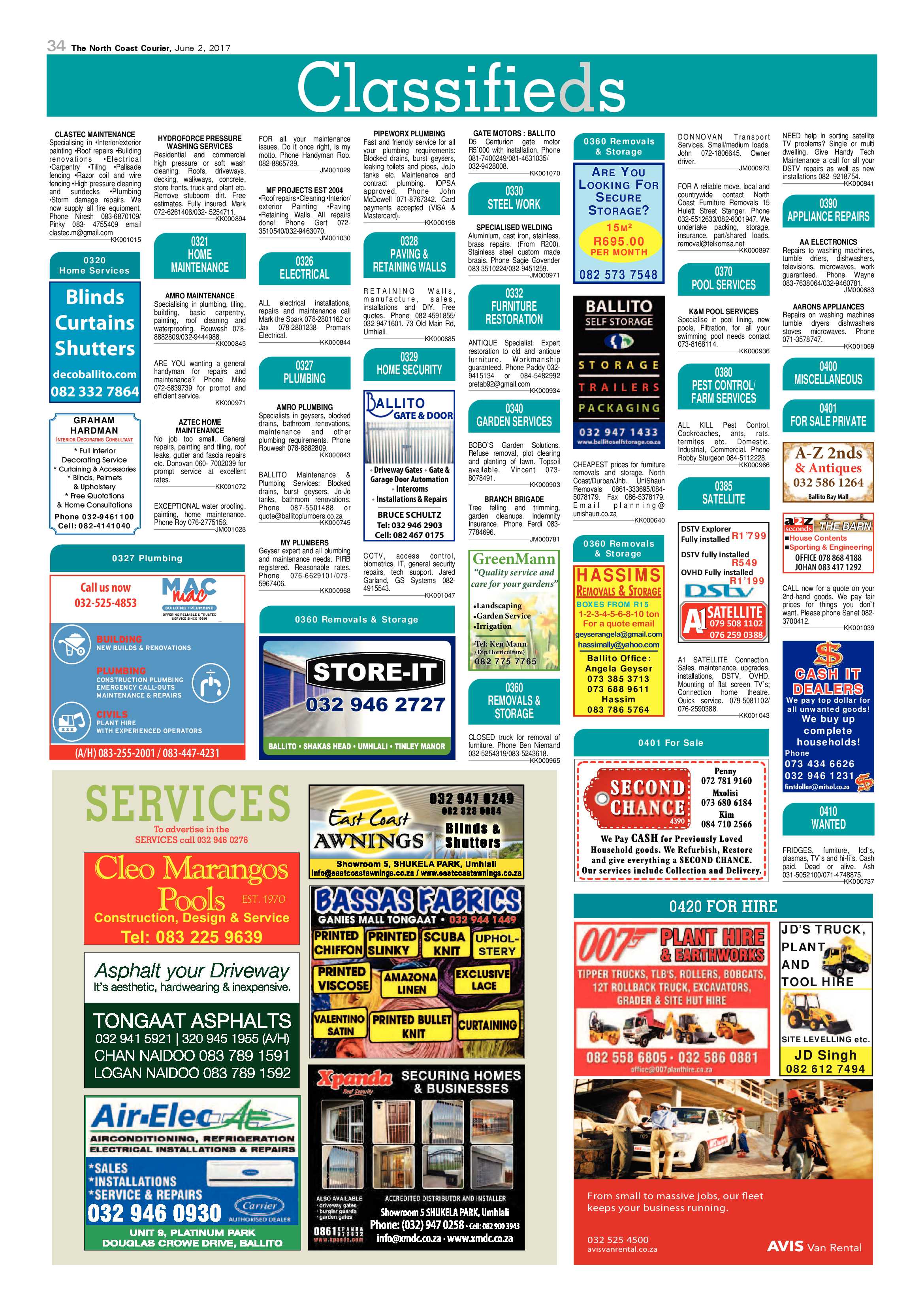 The North Coast Courier – 02 June 2017 page 34