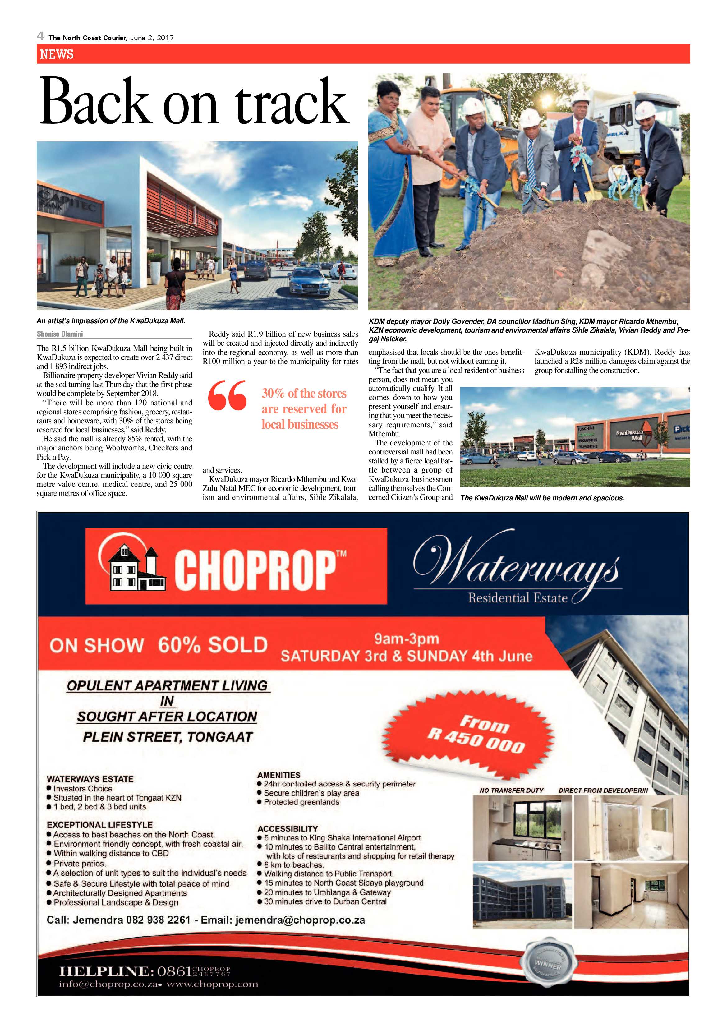 The North Coast Courier – 02 June 2017 page 4