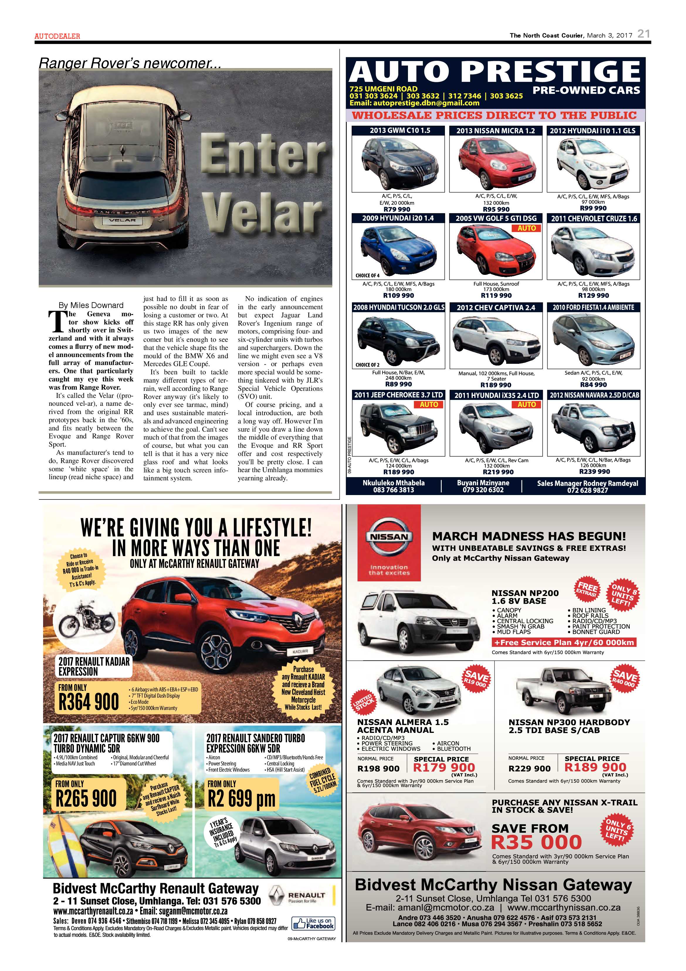 The North Coast Courier – 03 March 2017 page 21