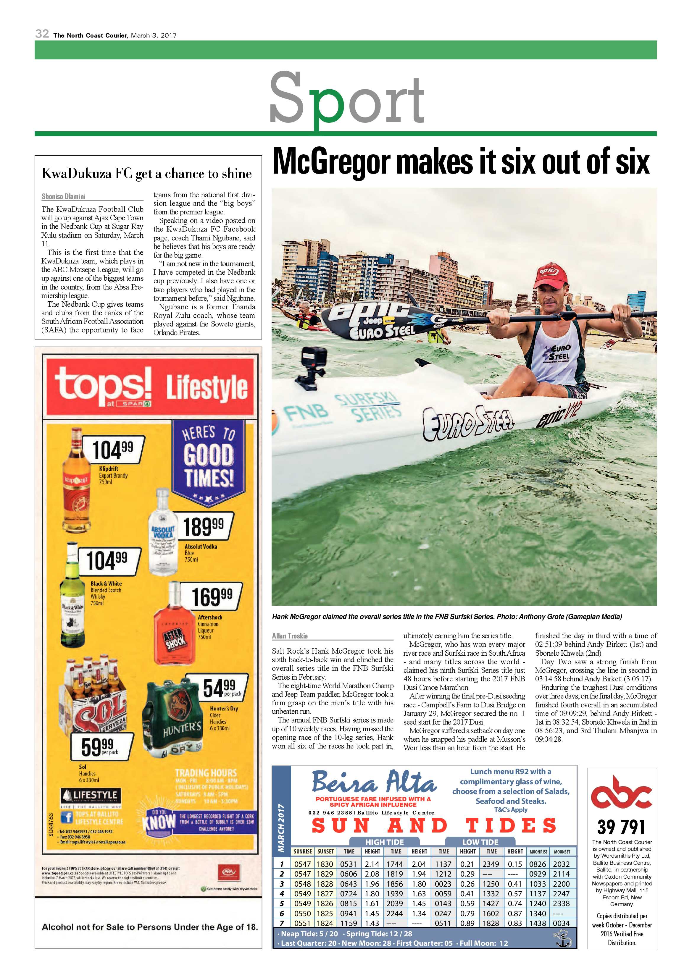 The North Coast Courier – 03 March 2017 page 32