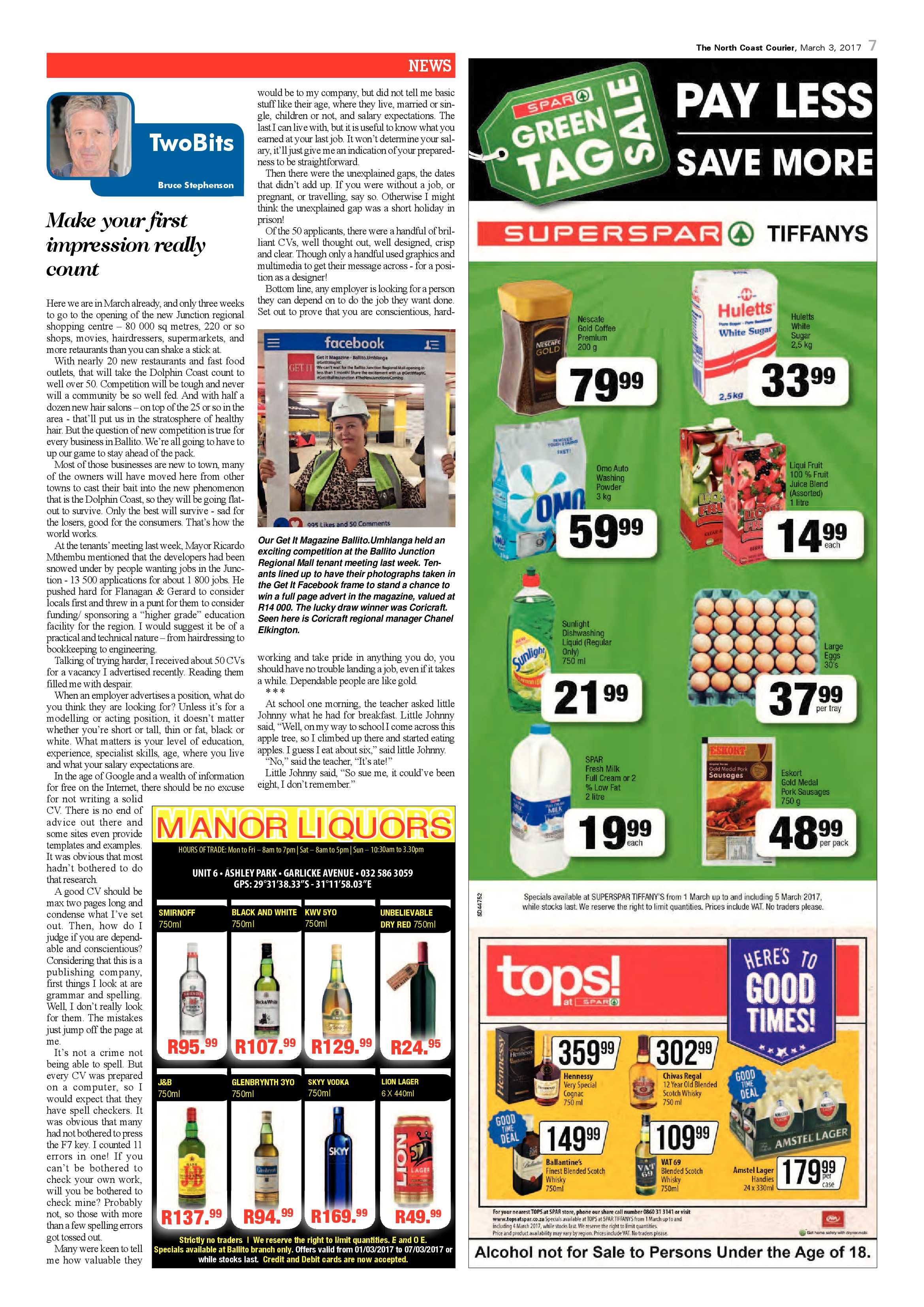 The North Coast Courier – 03 March 2017 page 7