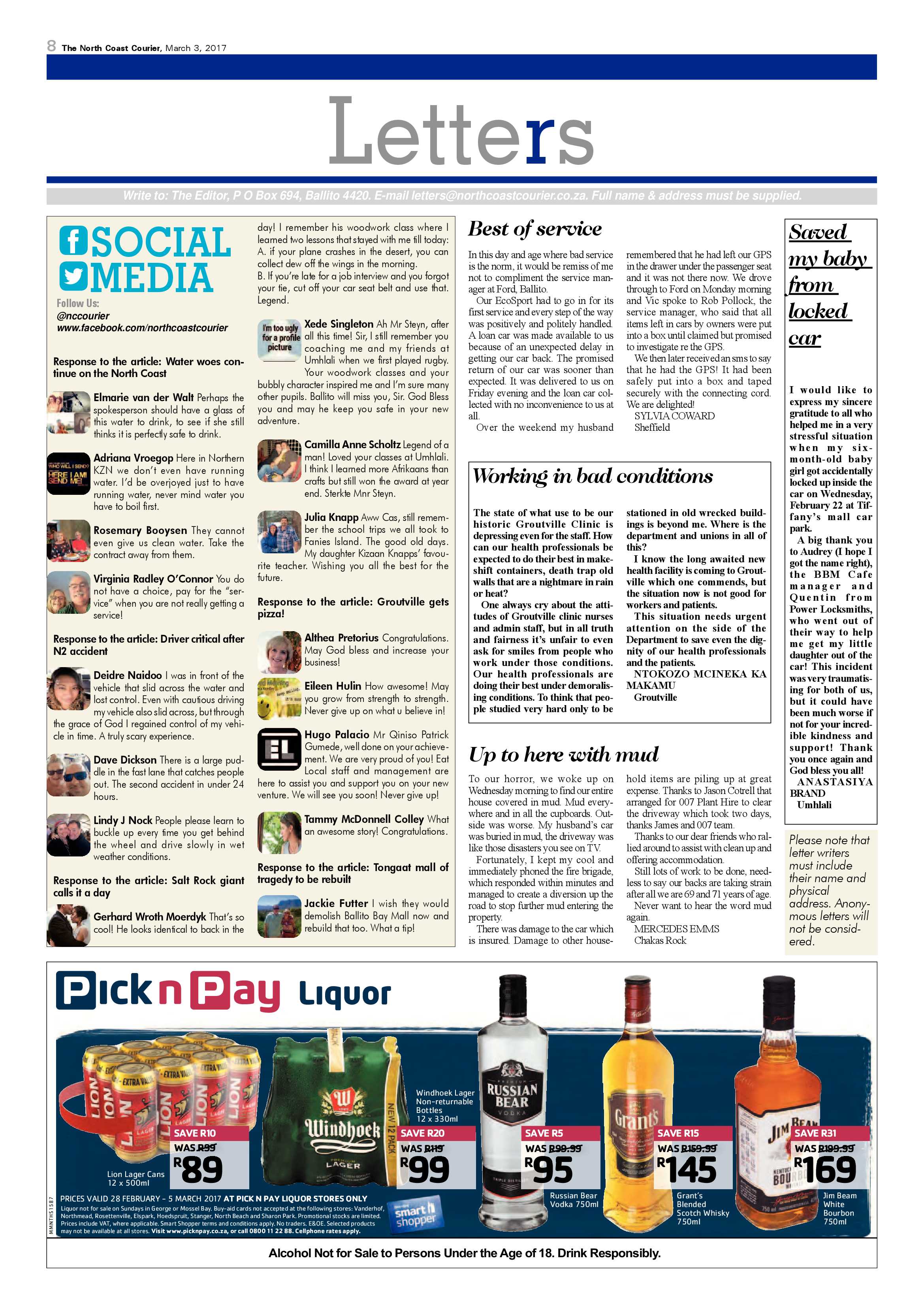 The North Coast Courier – 03 March 2017 page 8