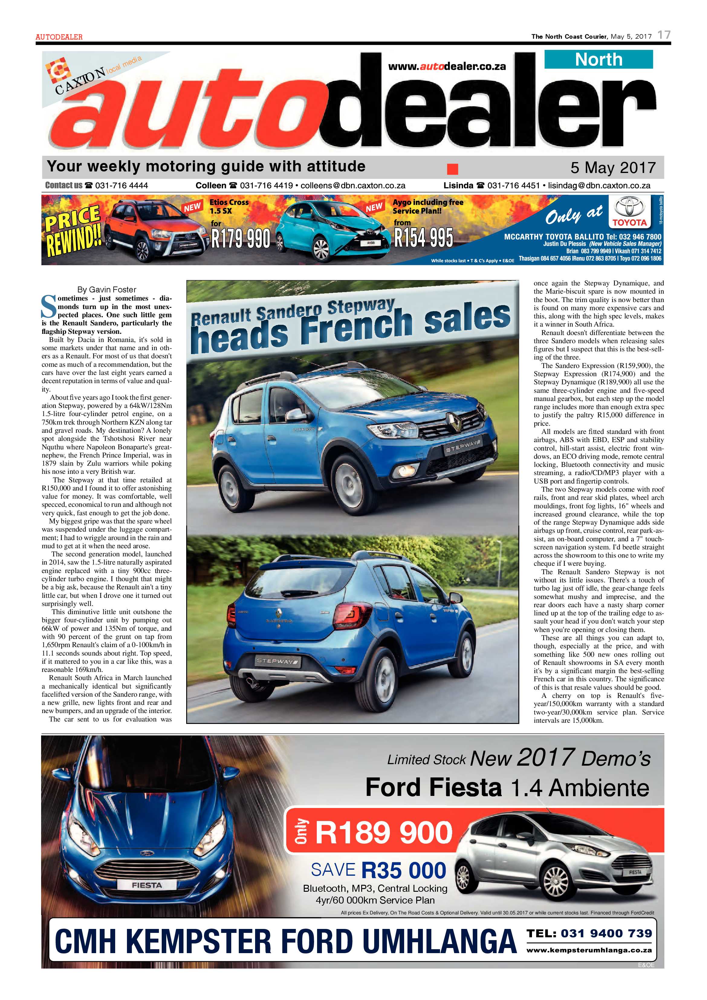The North Coast Courier – 05 May 2017 page 17