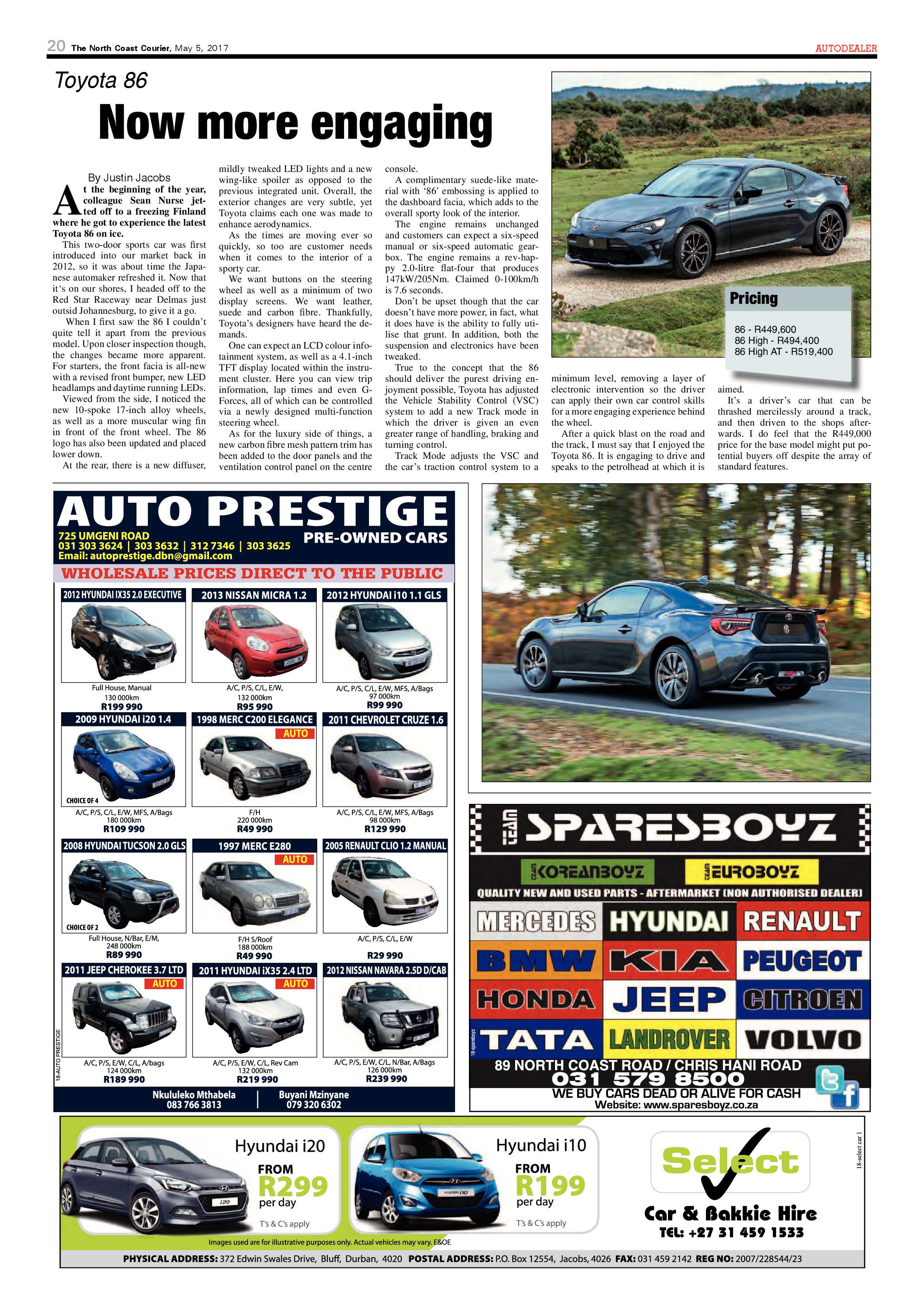 The North Coast Courier – 05 May 2017 page 20