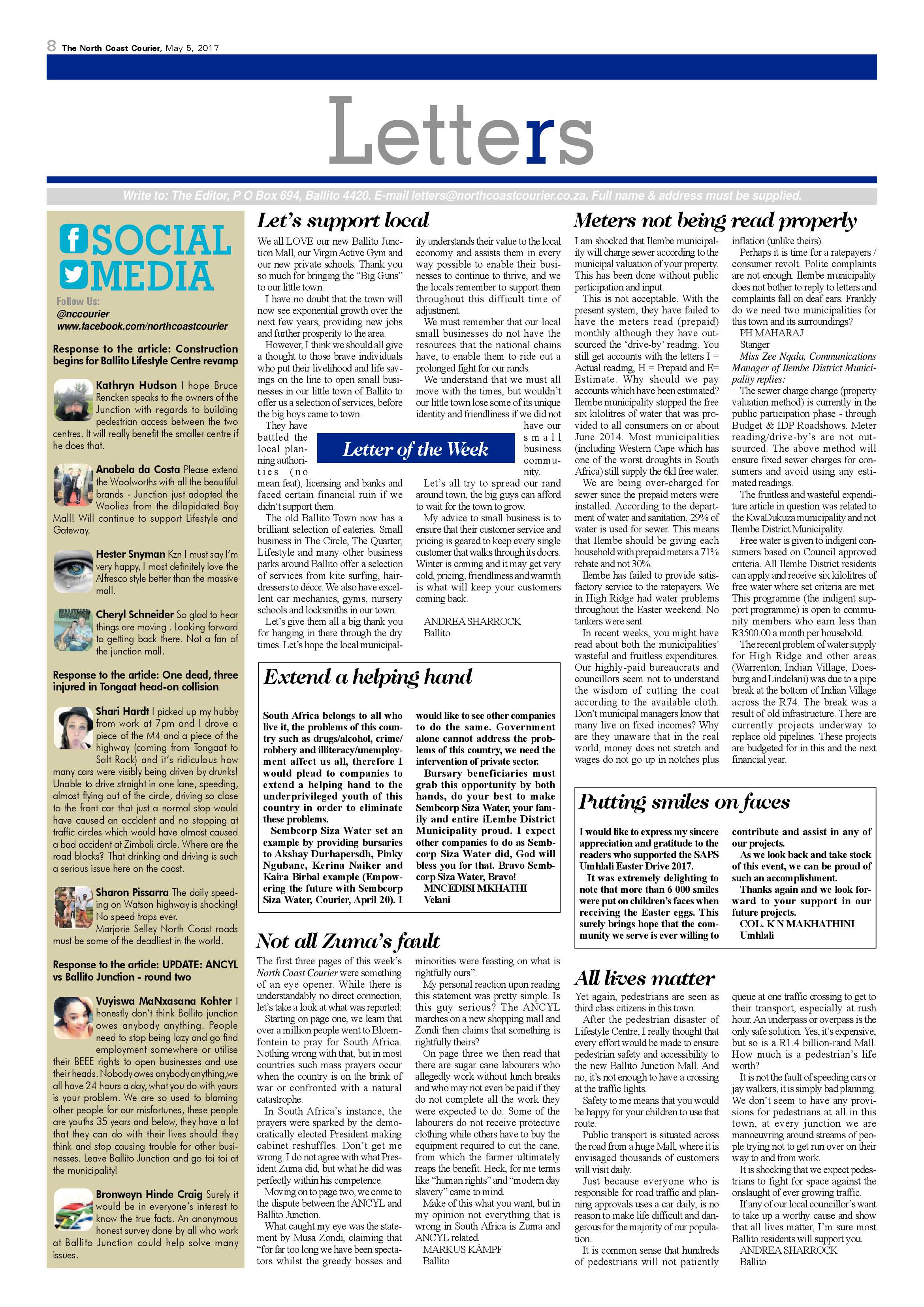 The North Coast Courier – 05 May 2017 page 8