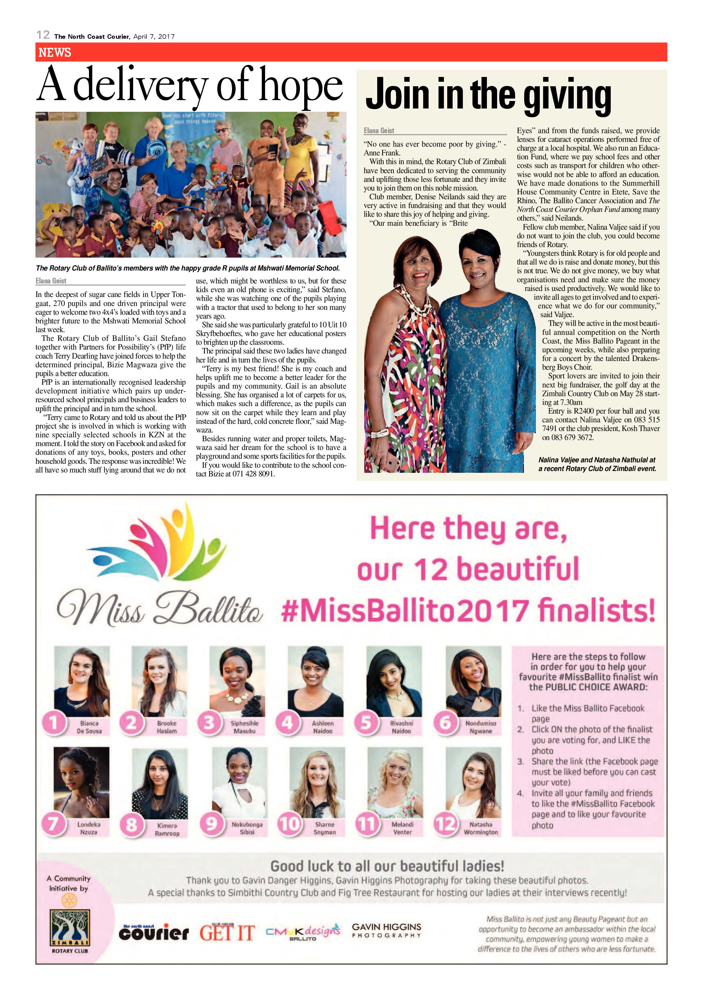 The North Coast Courier – 07 April 2017 page 12